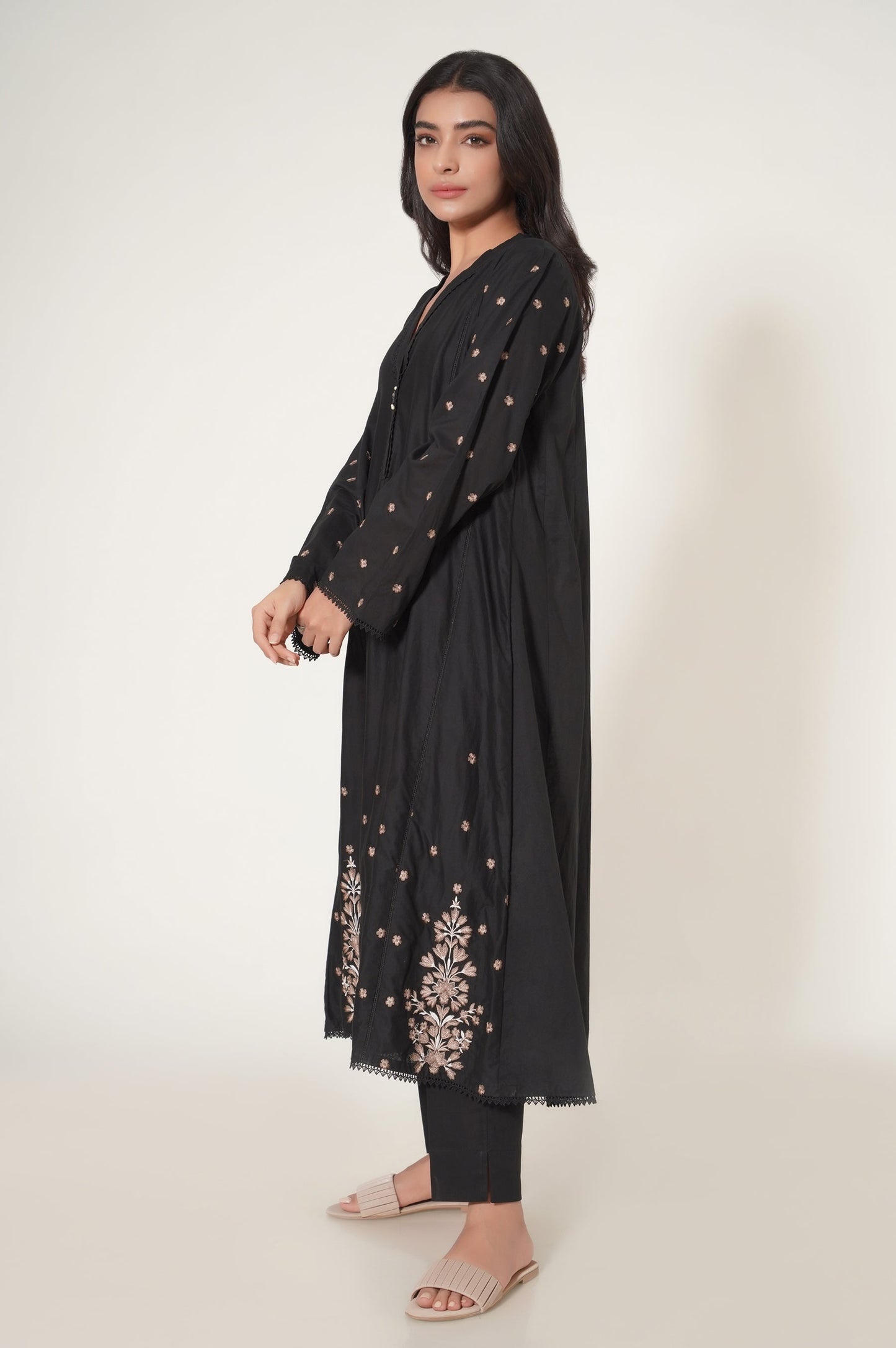 Stitched 1 Piece Cambric Embroidered Shirt