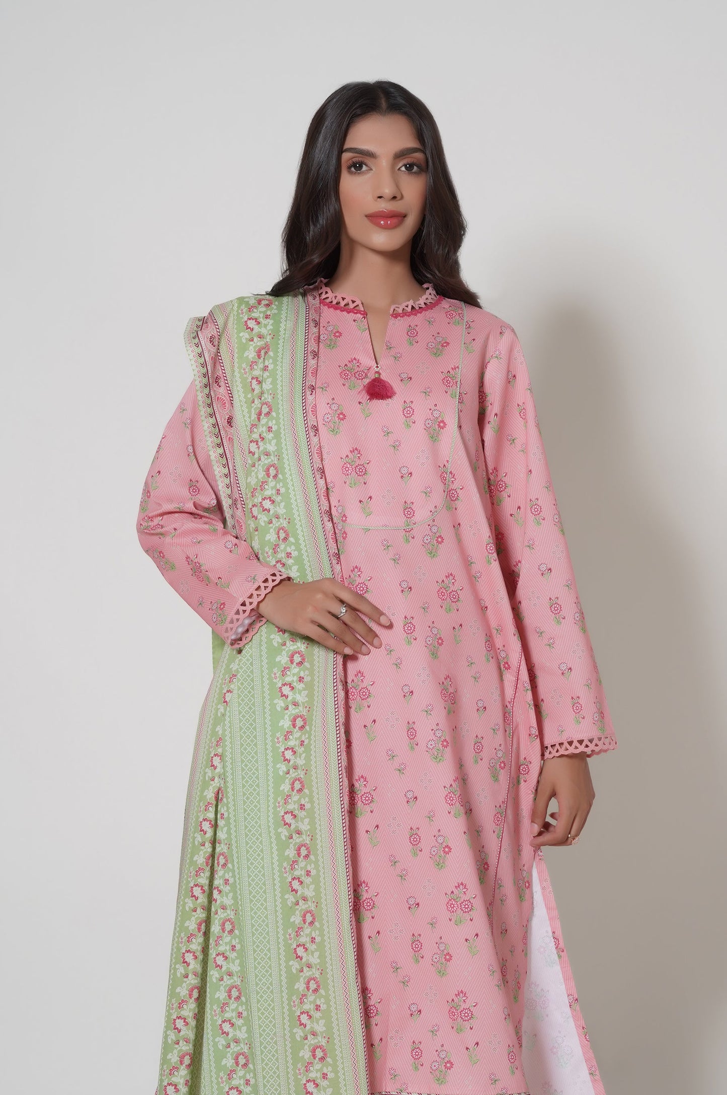 Unstitched 3 Piece Printed Cambric Suit