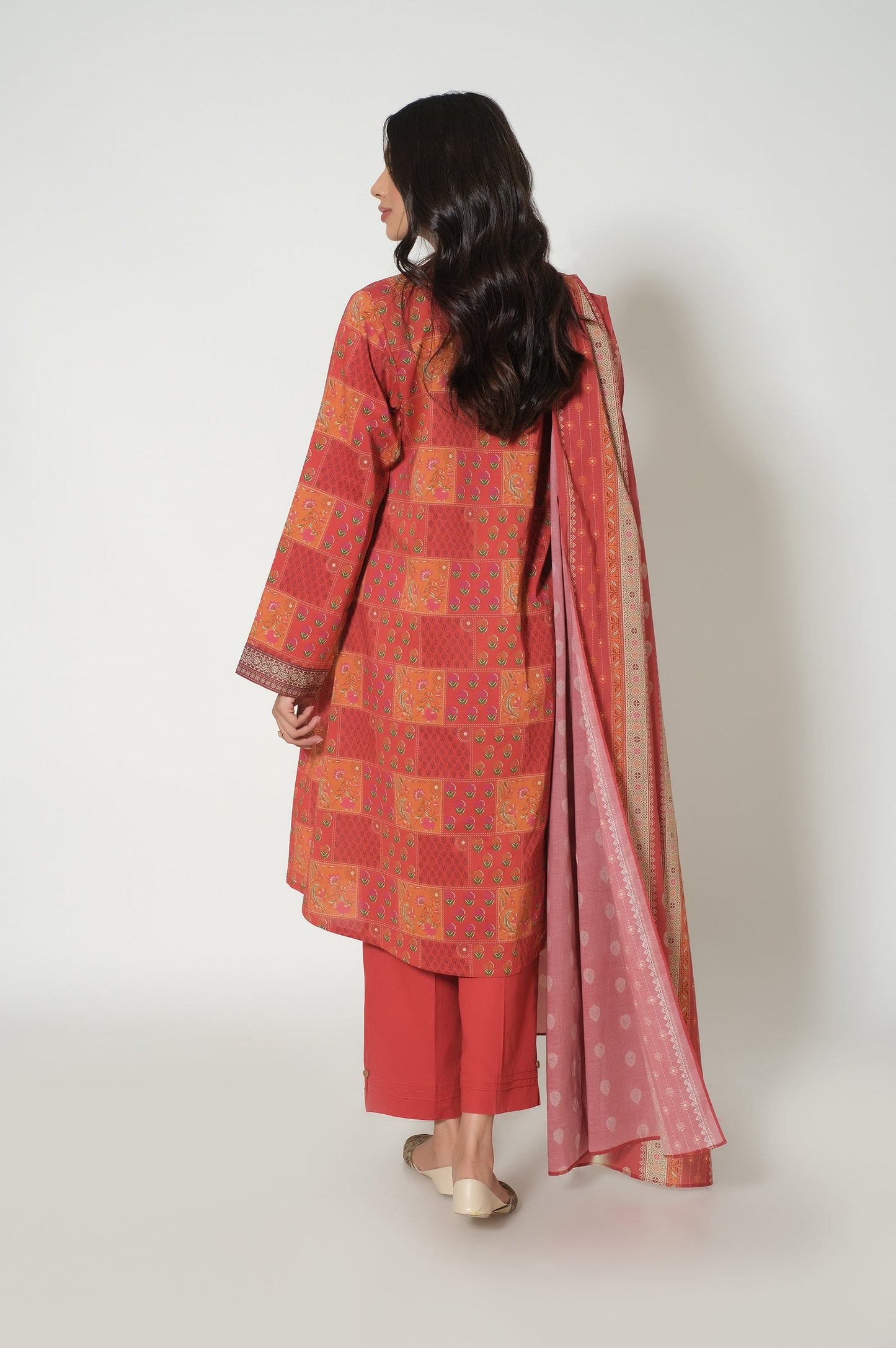 Unstitched 3 Piece Printed Cambric Suit