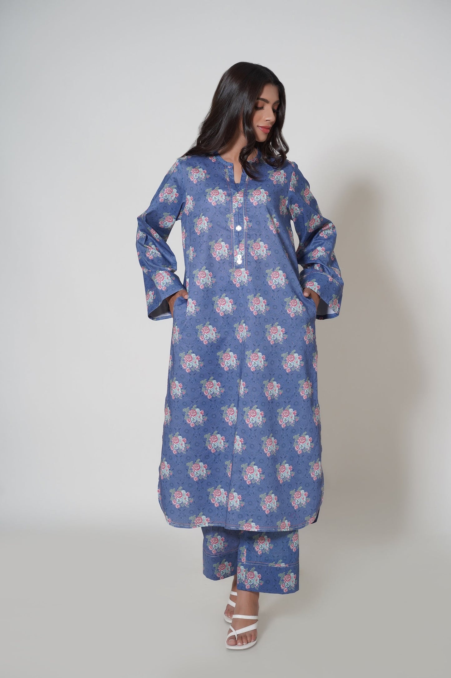 Unstitched 2 Piece Printed Cambric Suit
