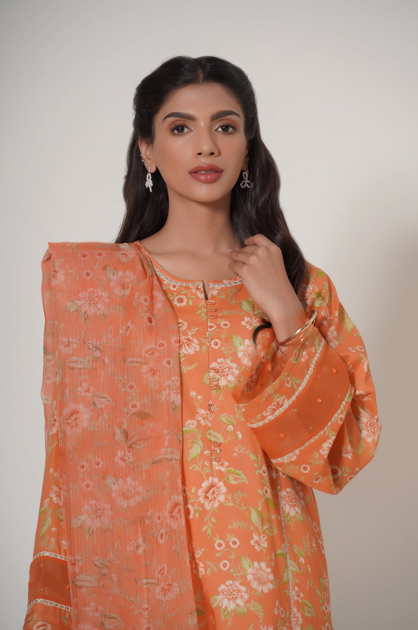 Unstitched 3 Piece Printed Cambric Suit