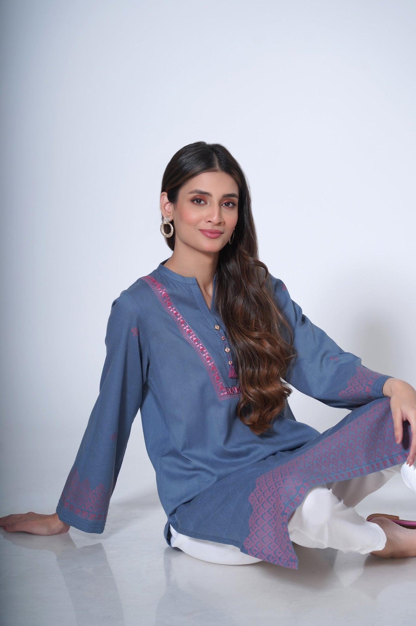 Stitched 1 piece Composed Jacquard Shirt