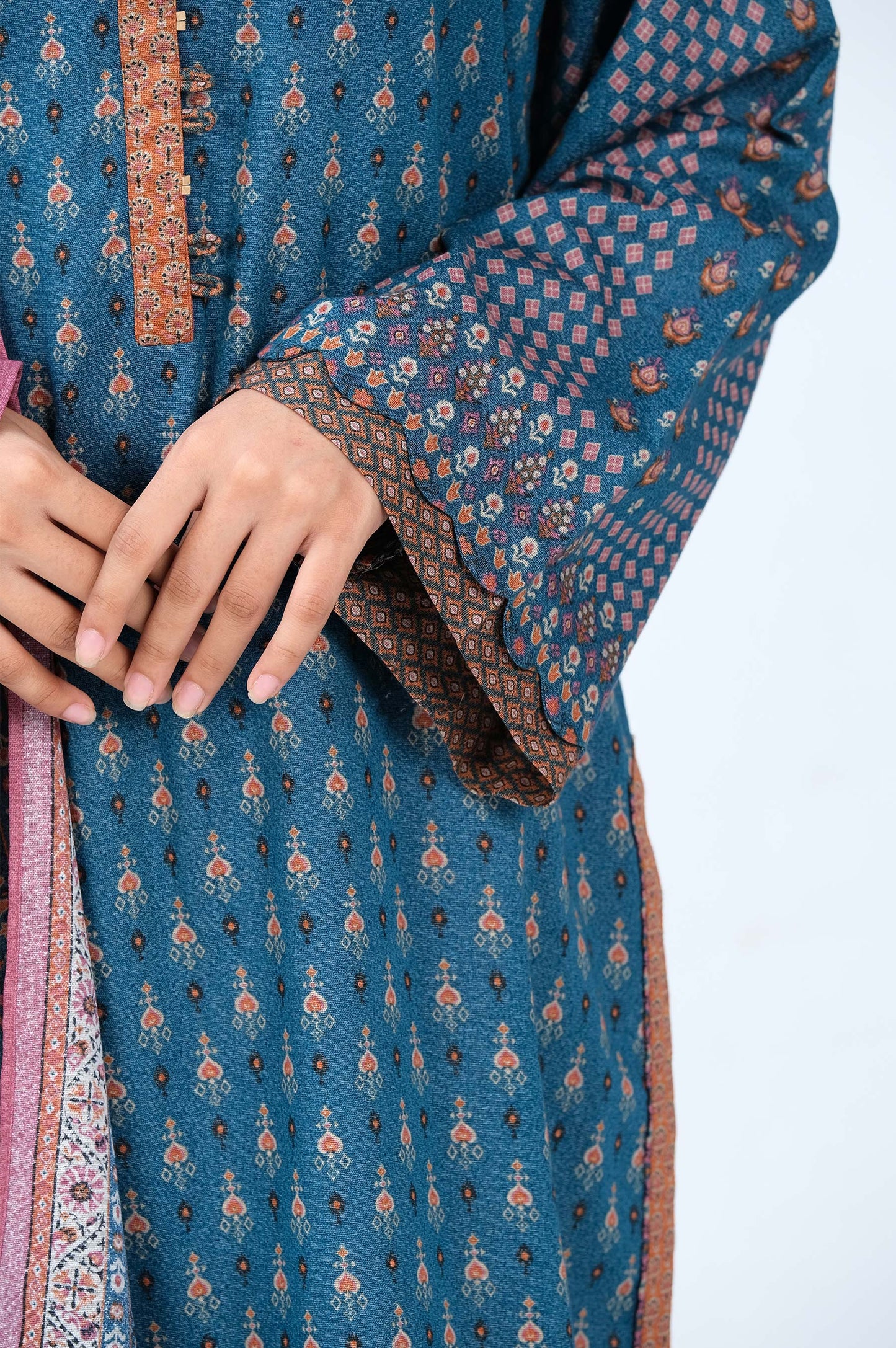 Stitched 2 Piece Printed Karandi Suit