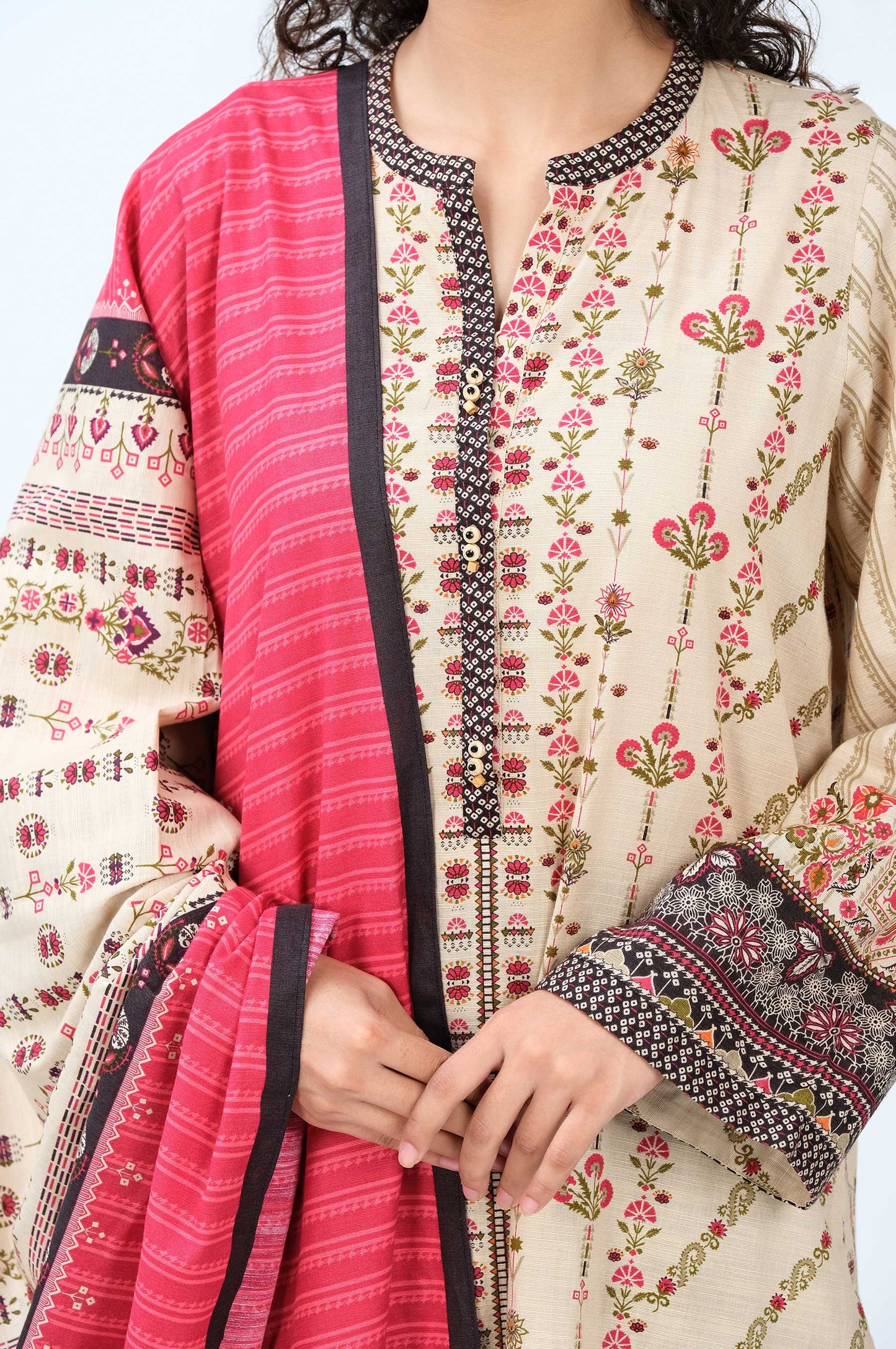Stitched 2 Piece Printed Khaddar Suit