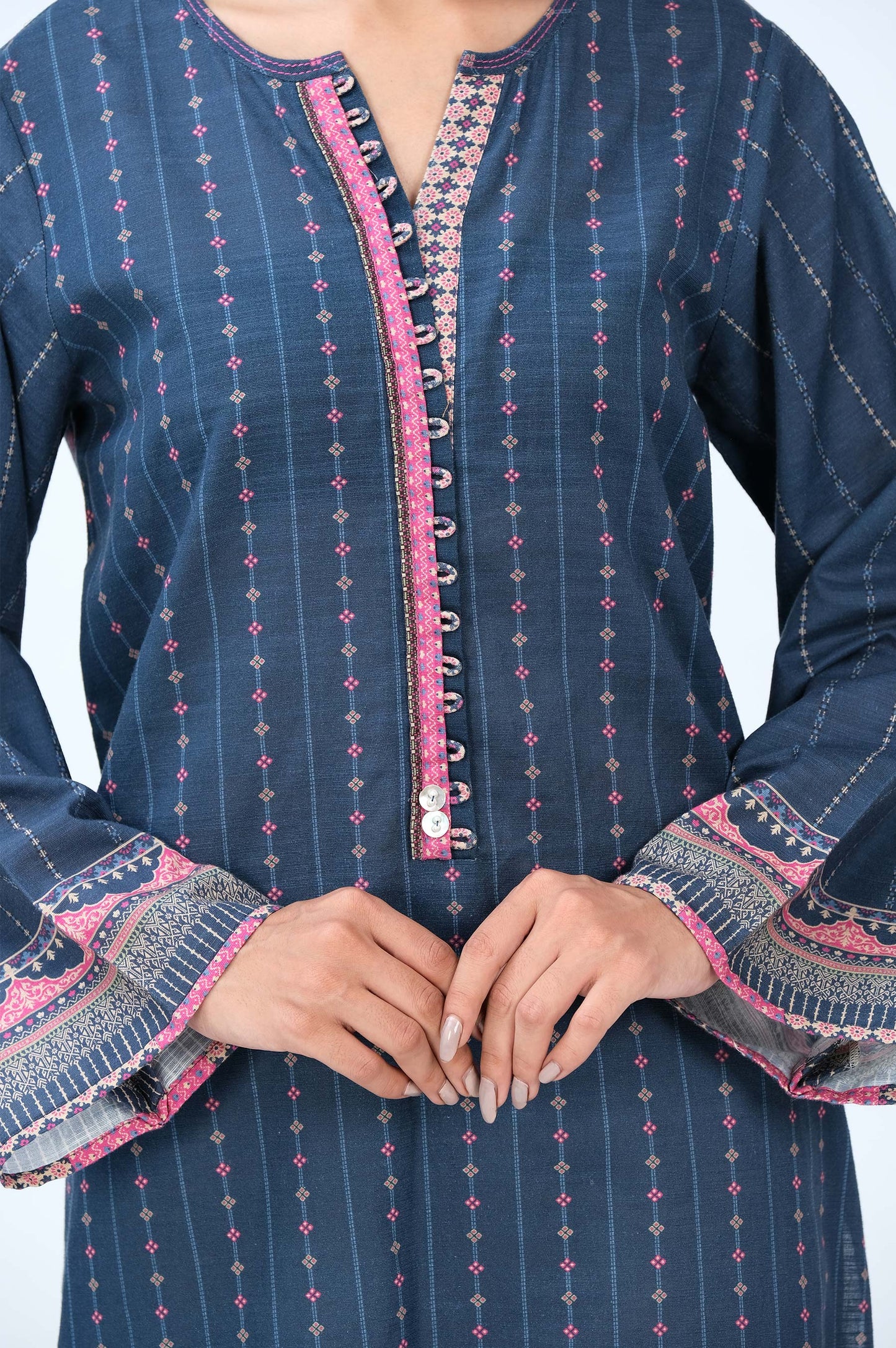 Stitched 1 Piece Digital Printed Khaddar Shirt