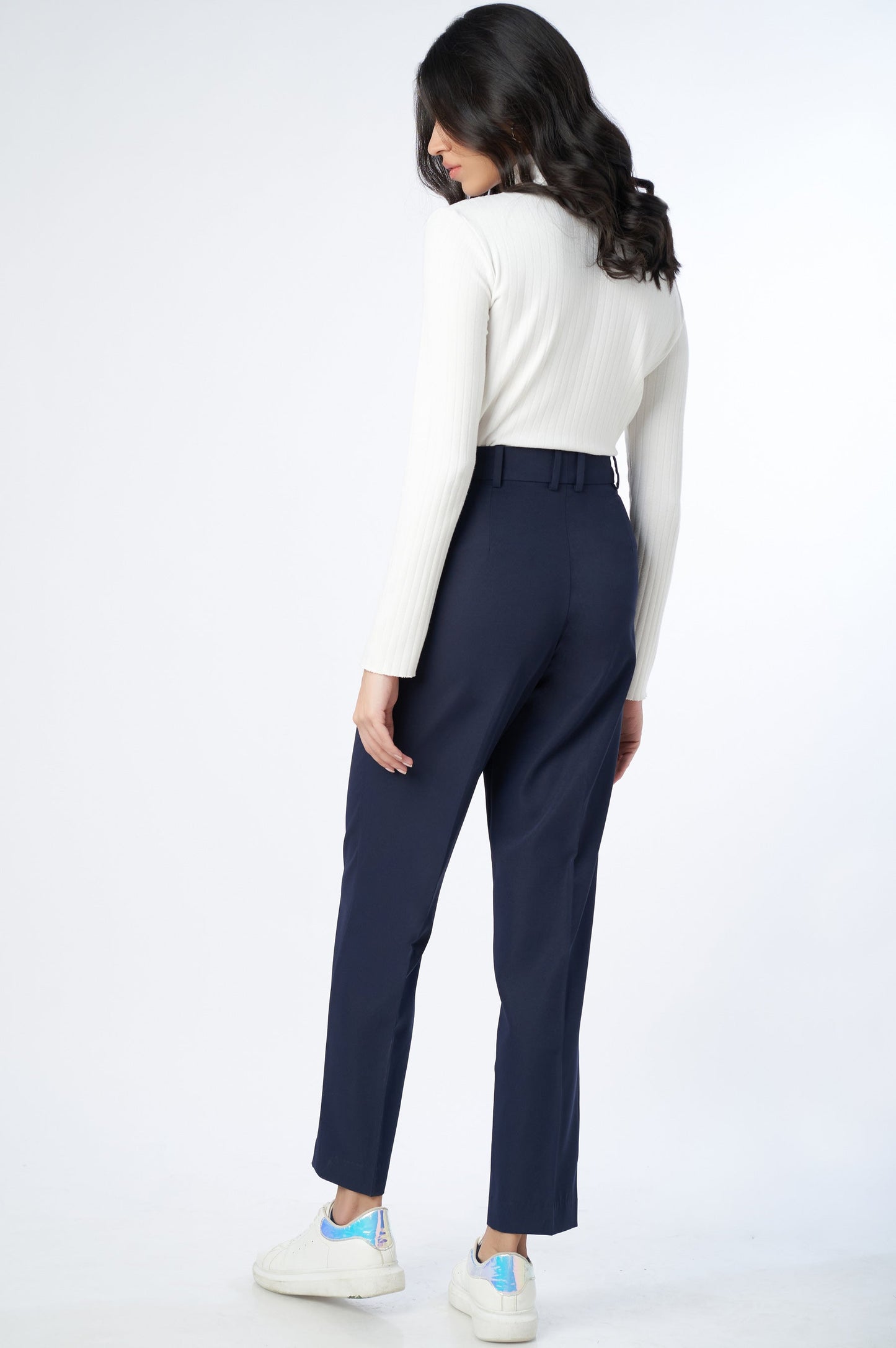Straight Fit Formal Pants - Midnight Blue