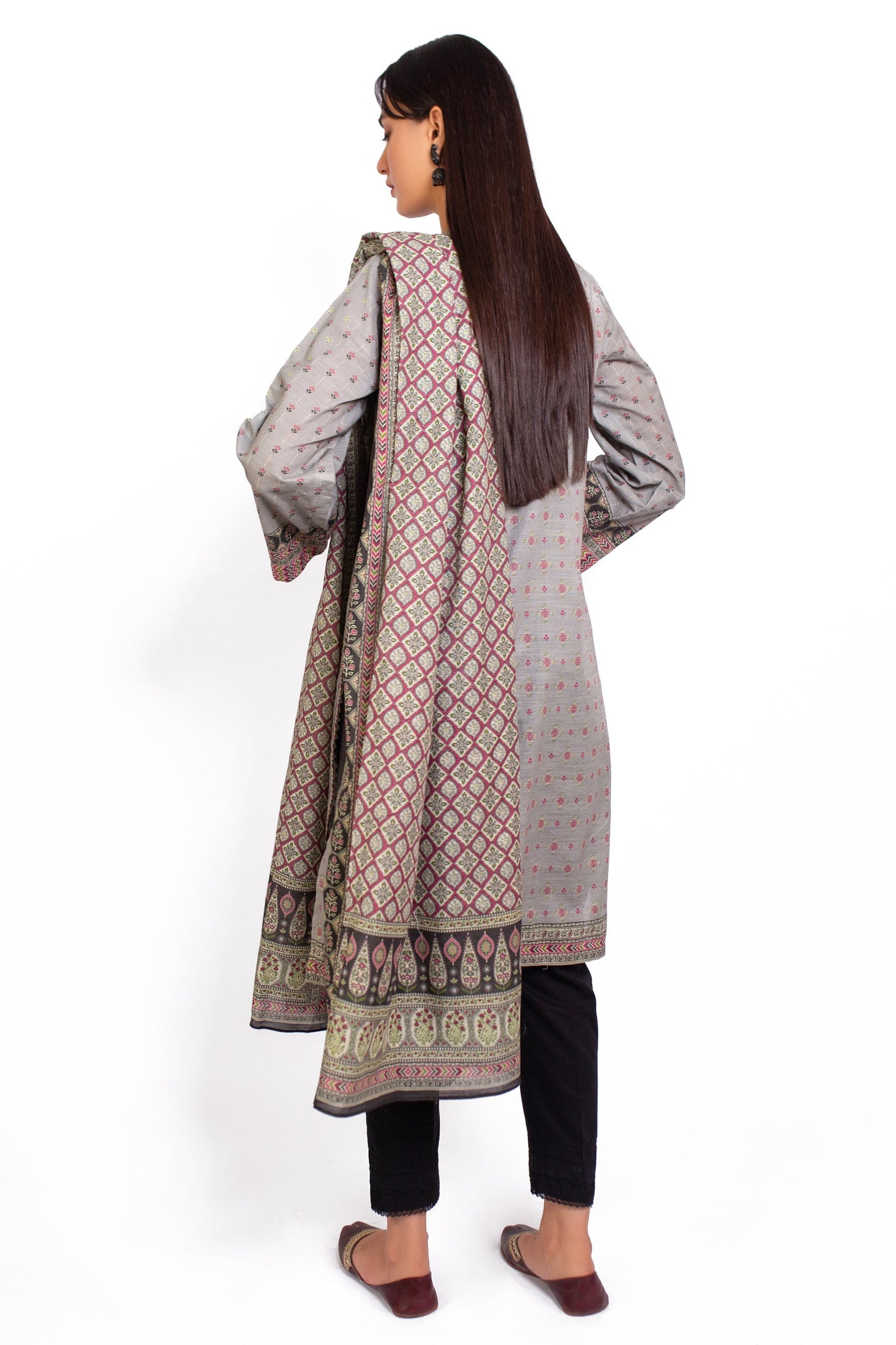 Stitched 2 Piece Printed Khaddar Suit
