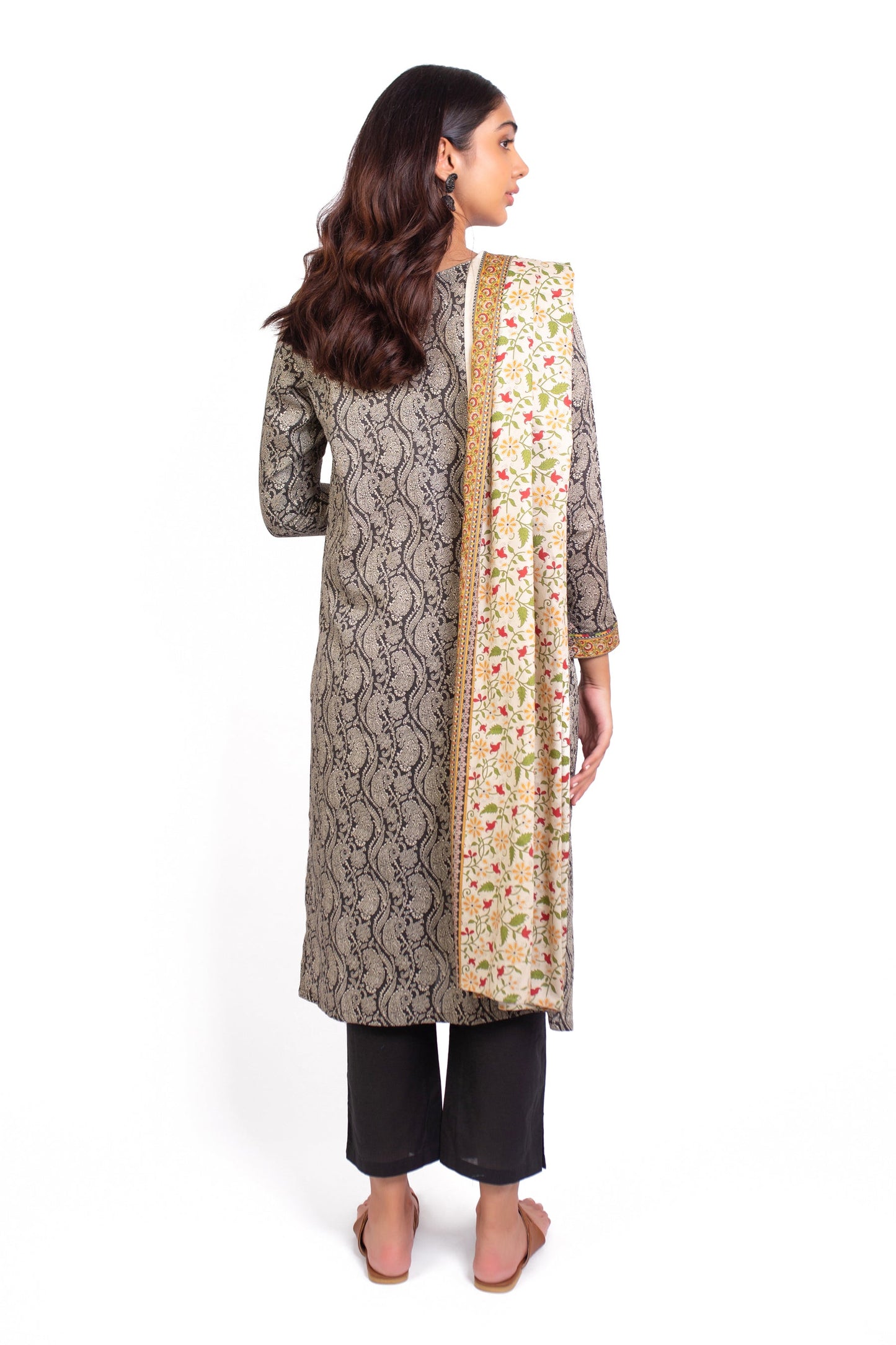 Stitched 2 Piece Embroidered Cottel Suit