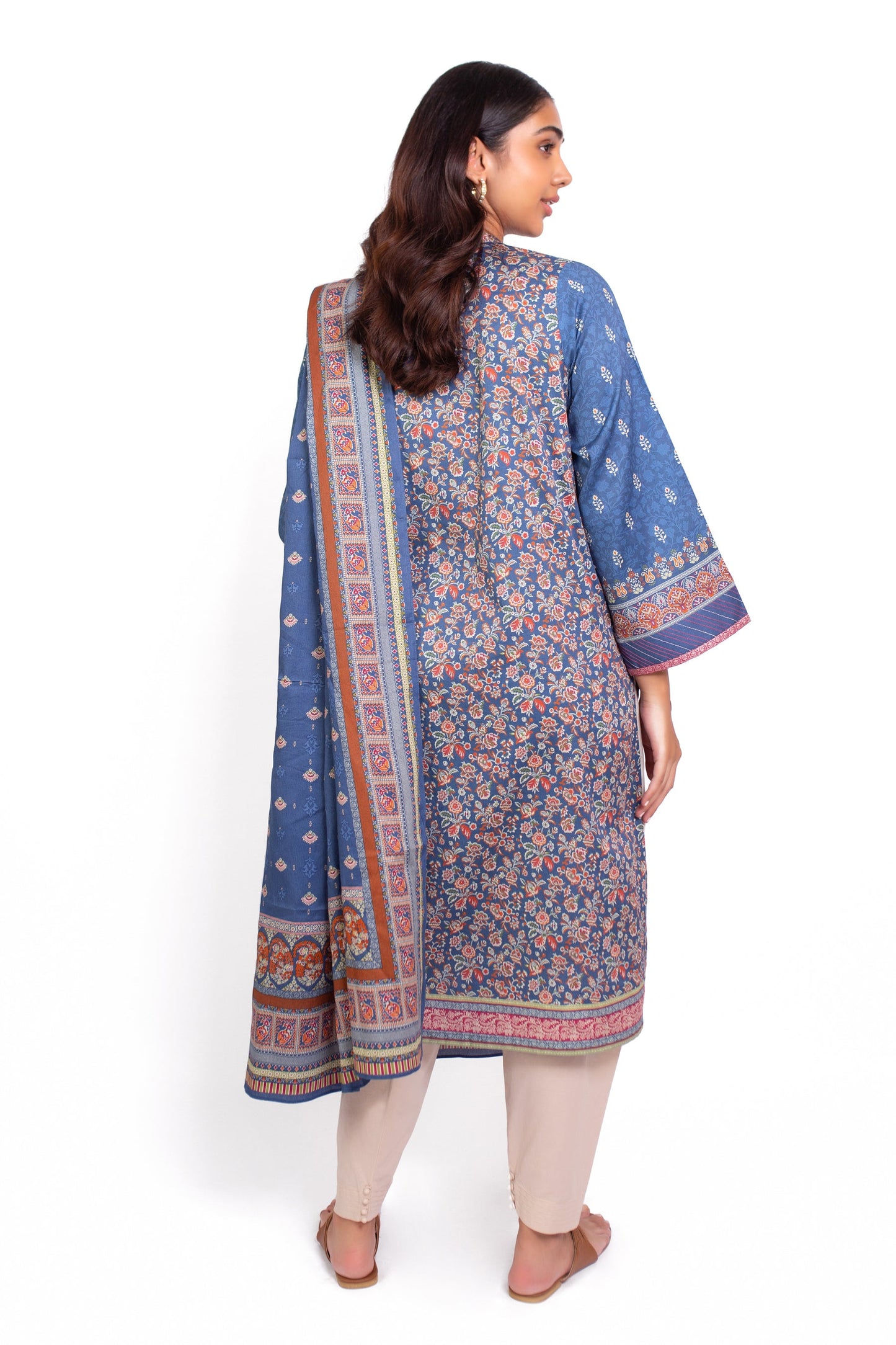 Stitched 2 Piece Printed Cottel Suit