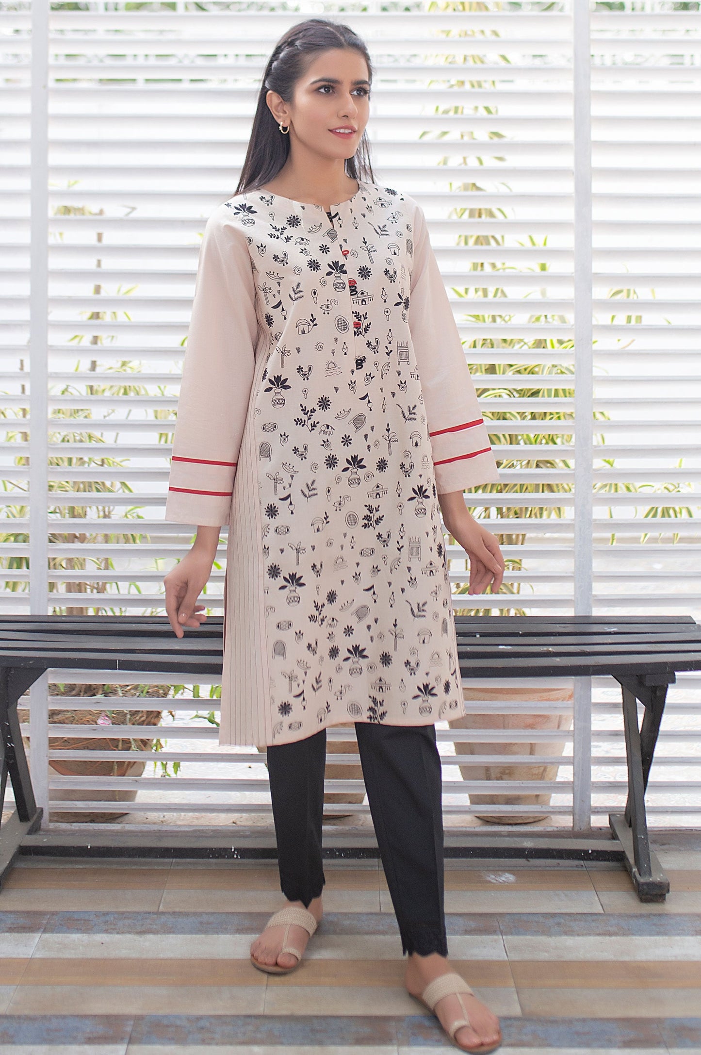 Stitched 1 Piece Embroidered Cambric Shirt