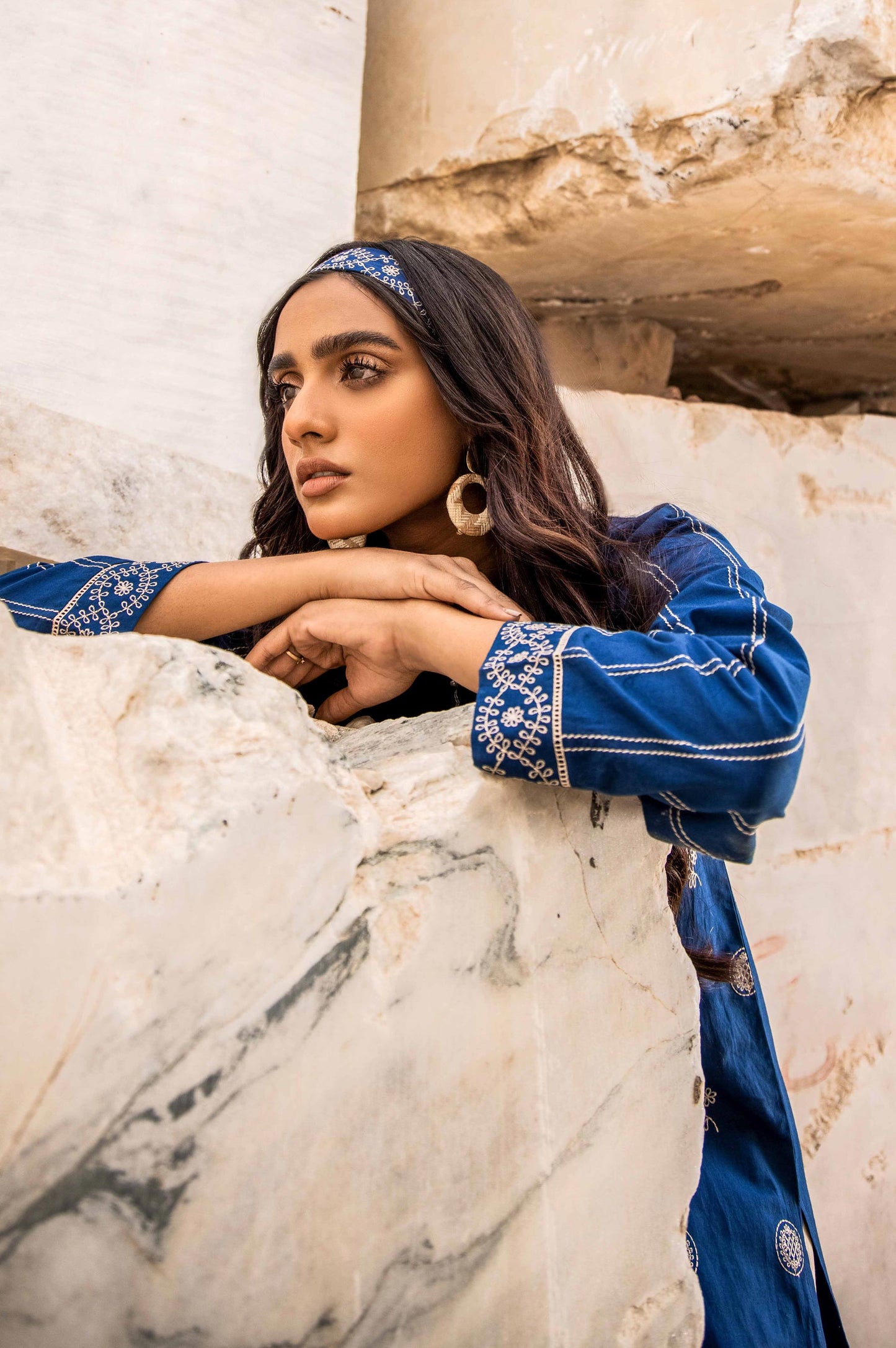 Stitched 1 Piece Embroidered Cambric Shirt