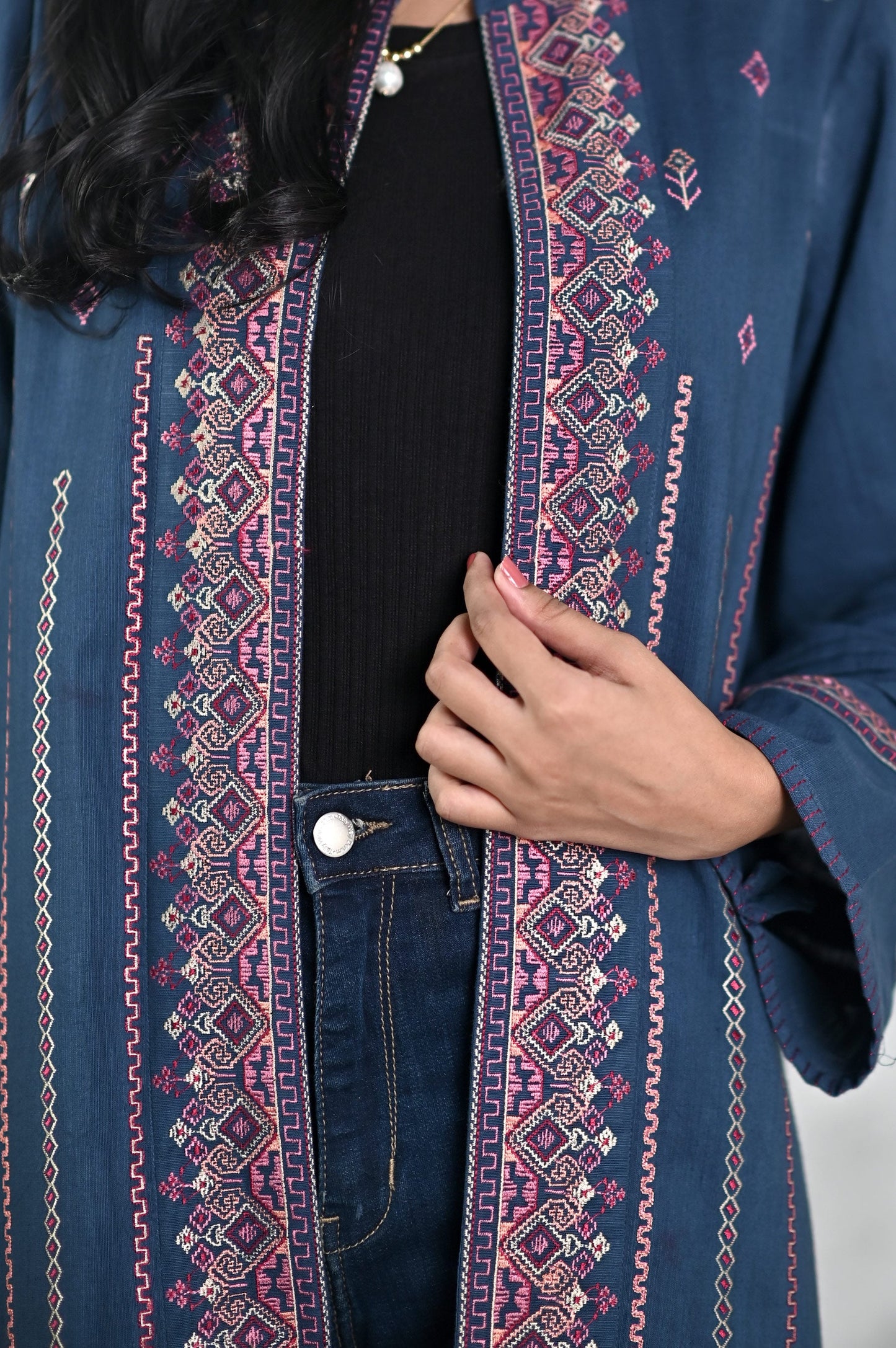 Stitched 1 Piece Embroidered Khaddar Jacket