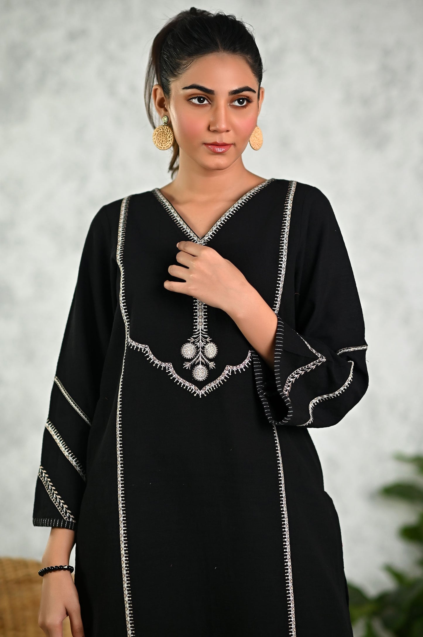 Stitched 1 Piece Embroidered Khaddar Top