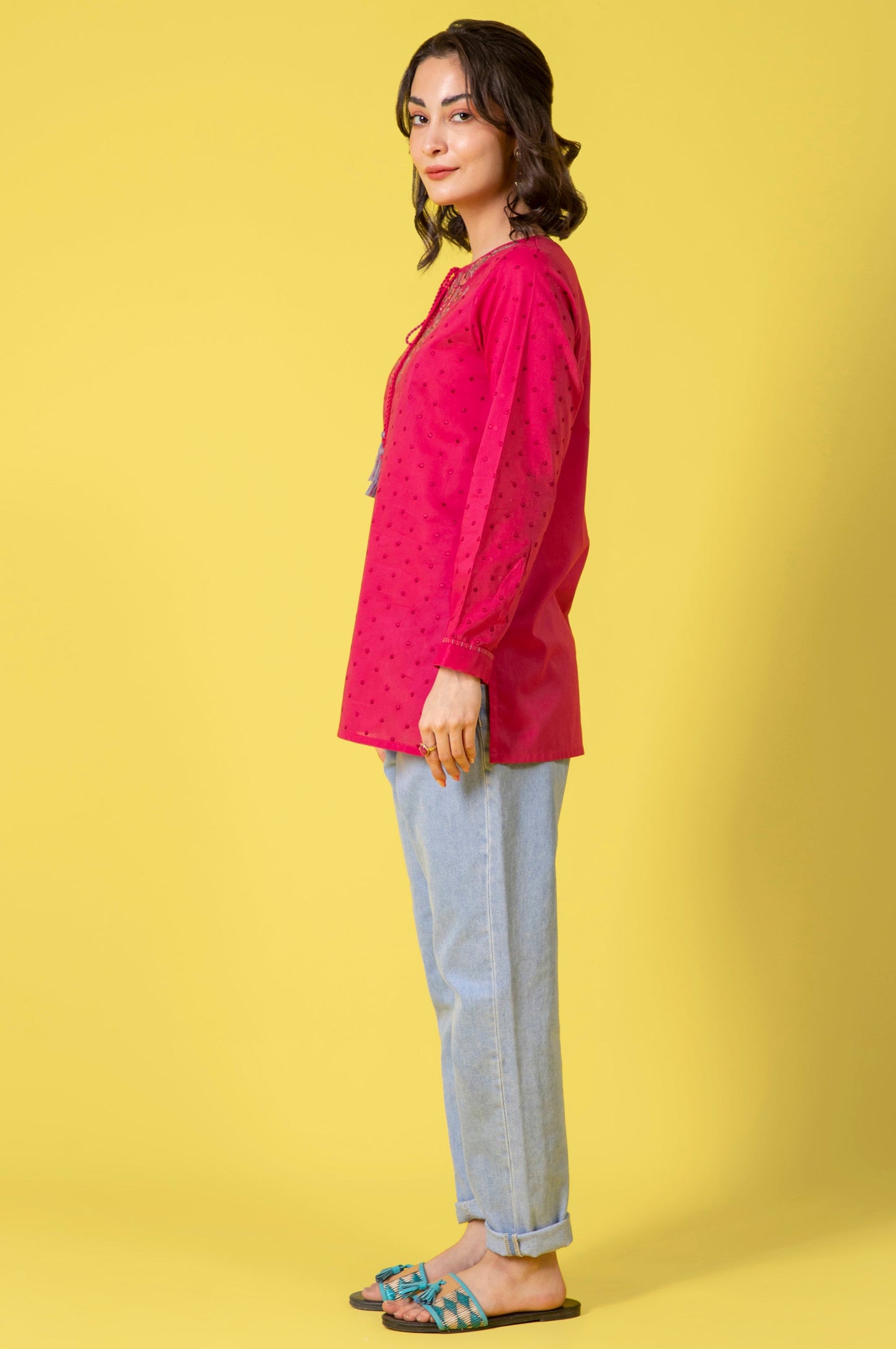 Stitched 1 Piece Embroidered Cambric Shirt