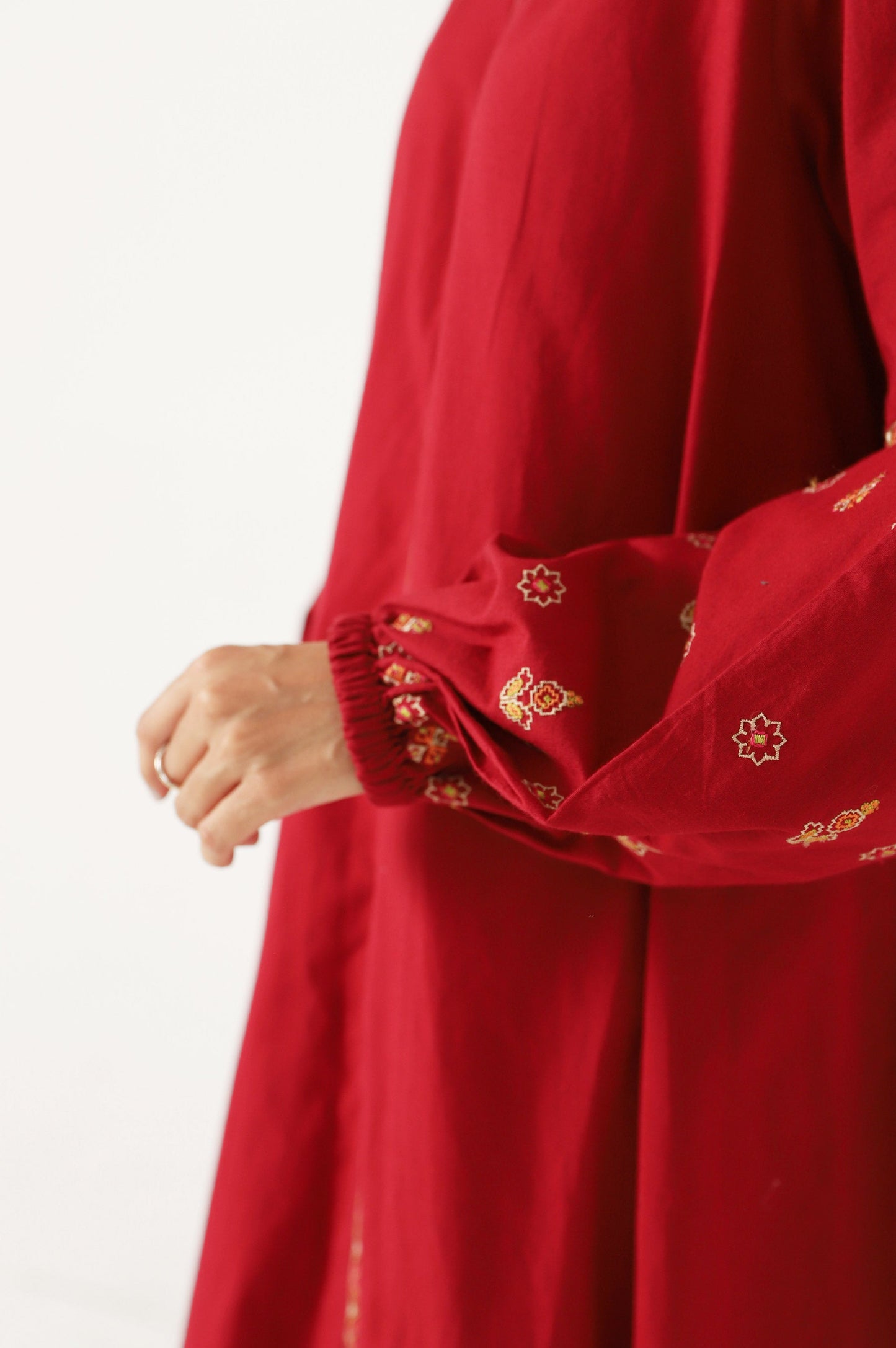 Stitched 1 Piece Embroidered Cambric Dress