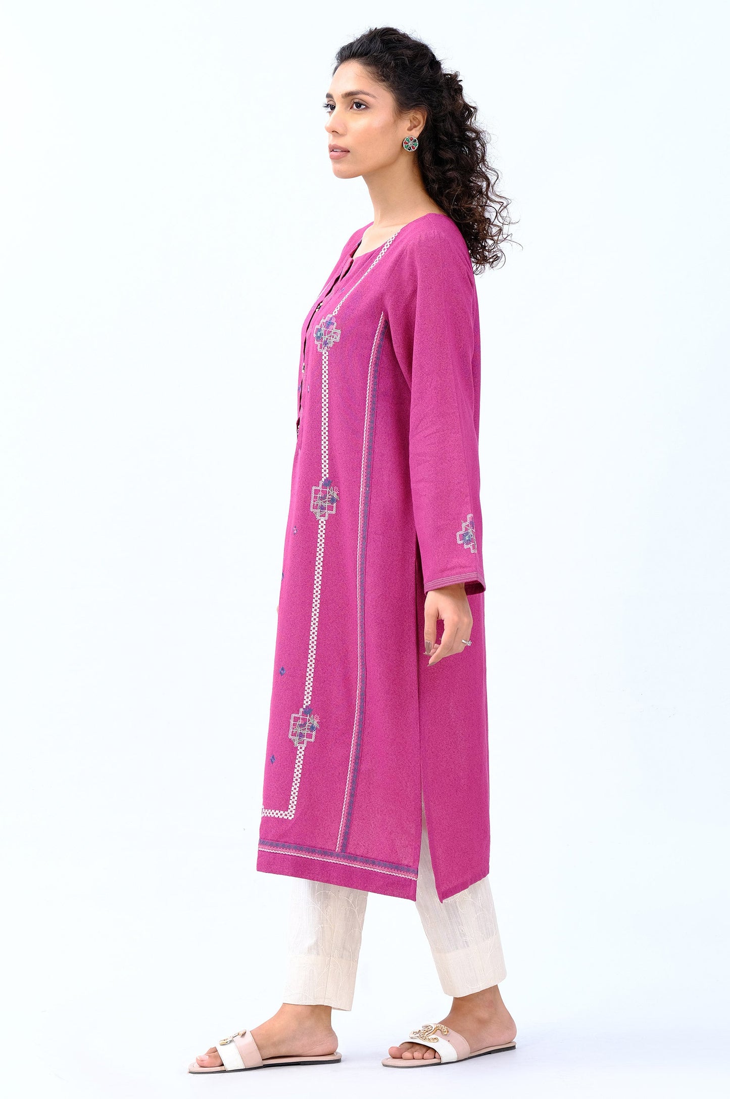 Stitched 1 Piece Embroidered karandi Shirt