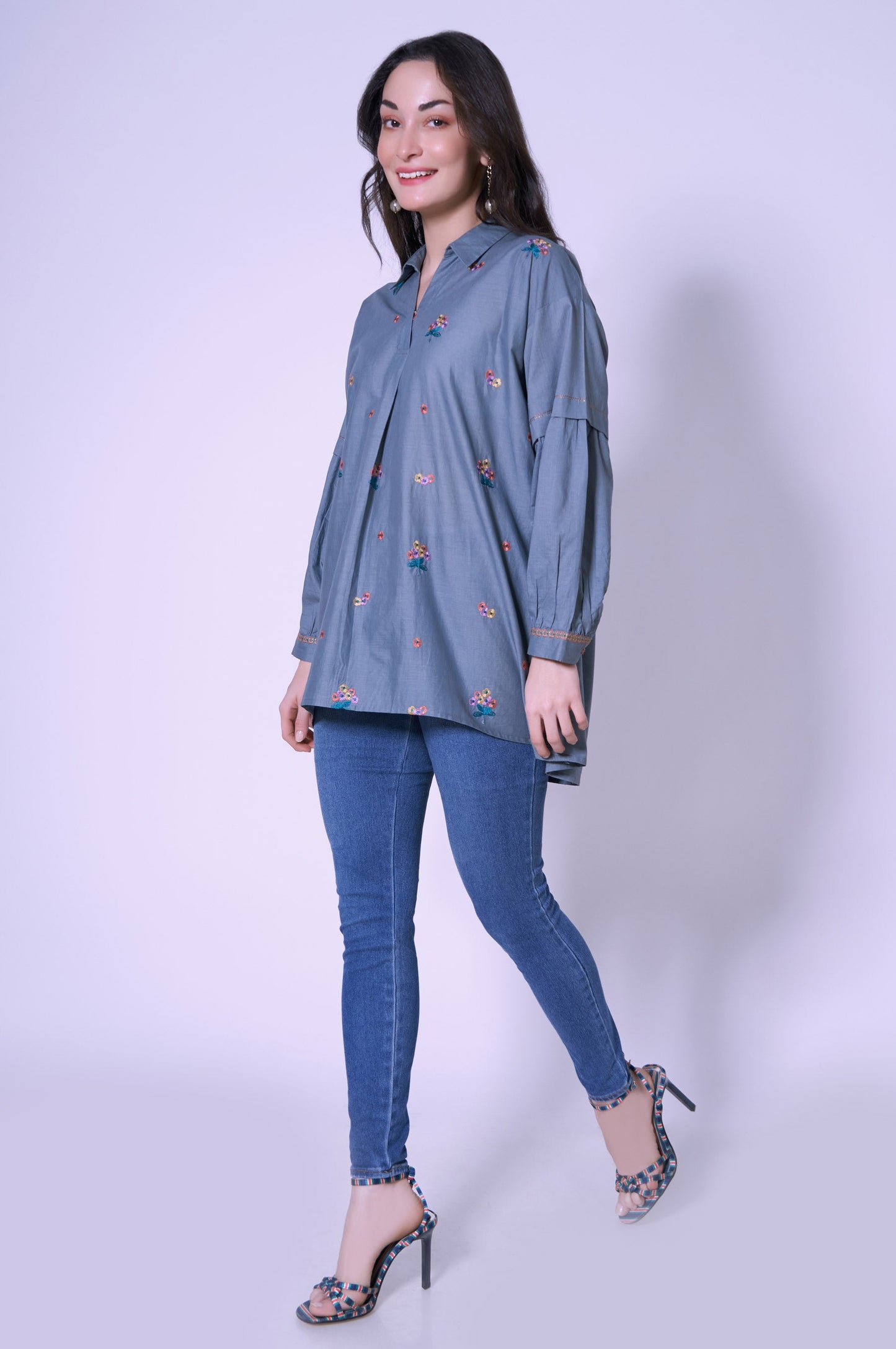 Stitched 1 Piece Cambric Top