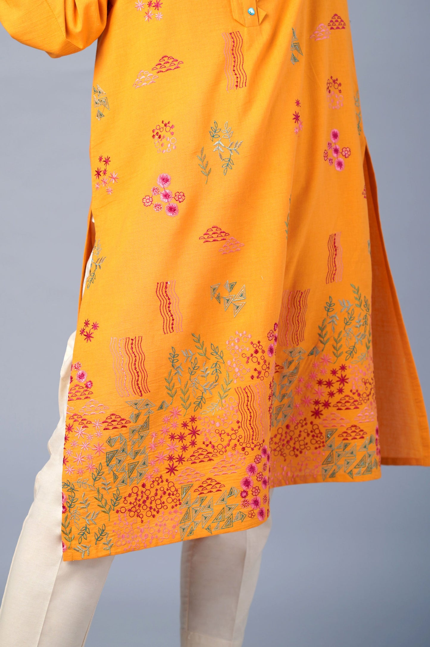 Stitched 1 Piece Cambric Shirt