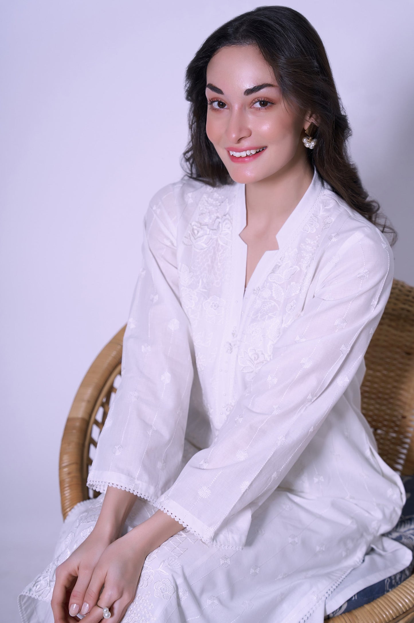 Stitched 1 piece Cambric Shirt