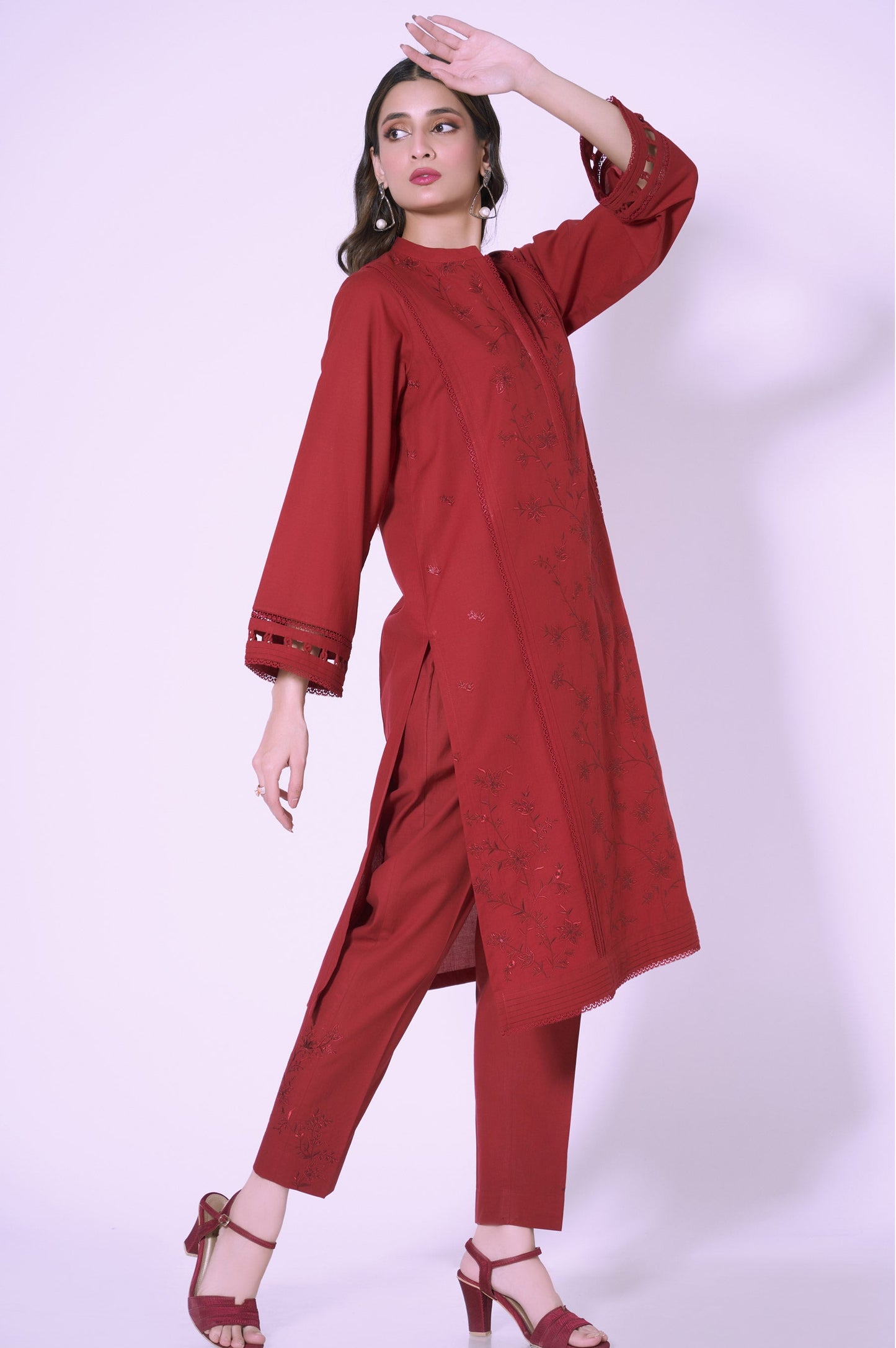 Stitched 1 piece Cambric Shirt