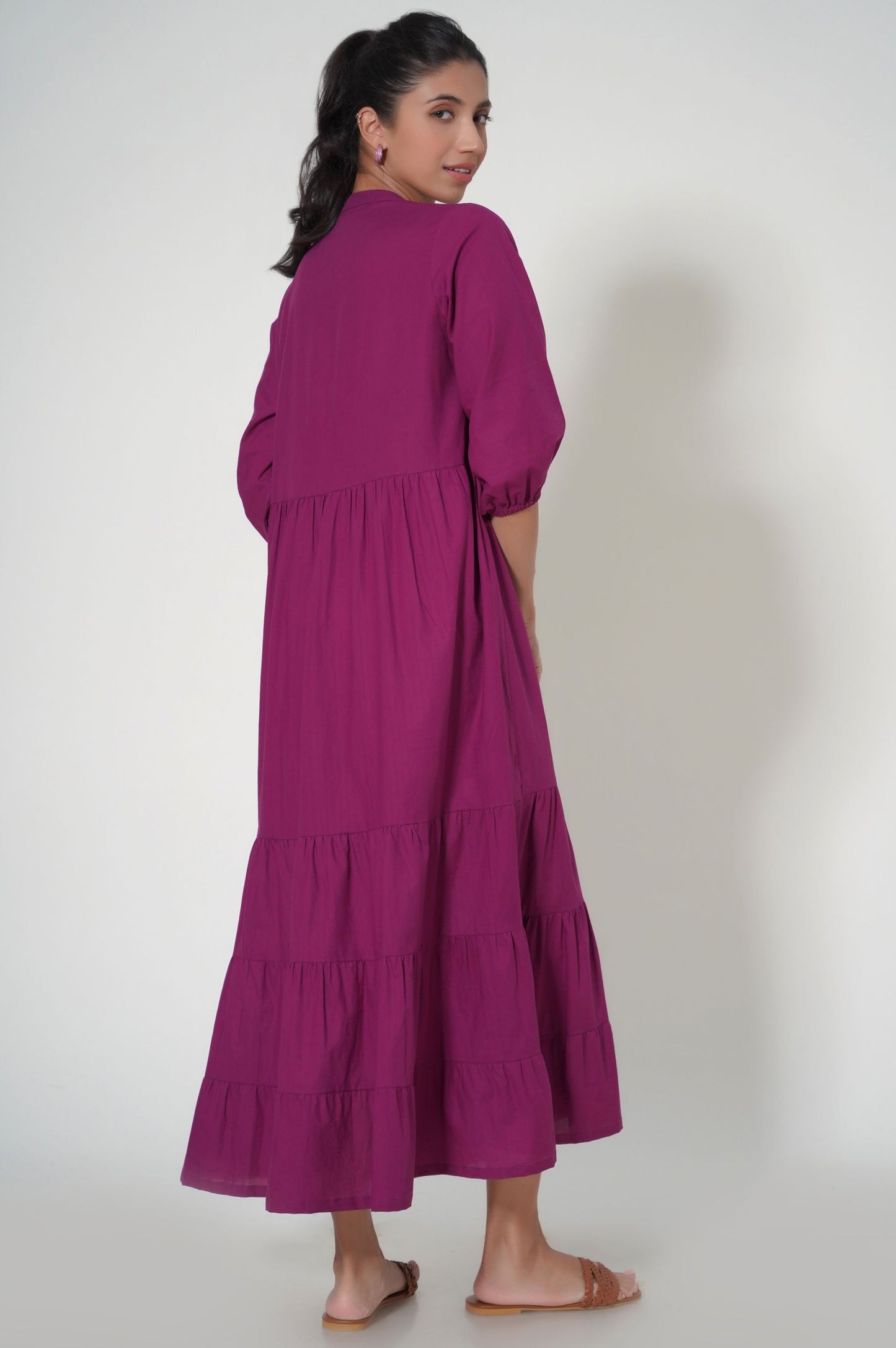 Stitched 1 Piece Cambric Long Dress