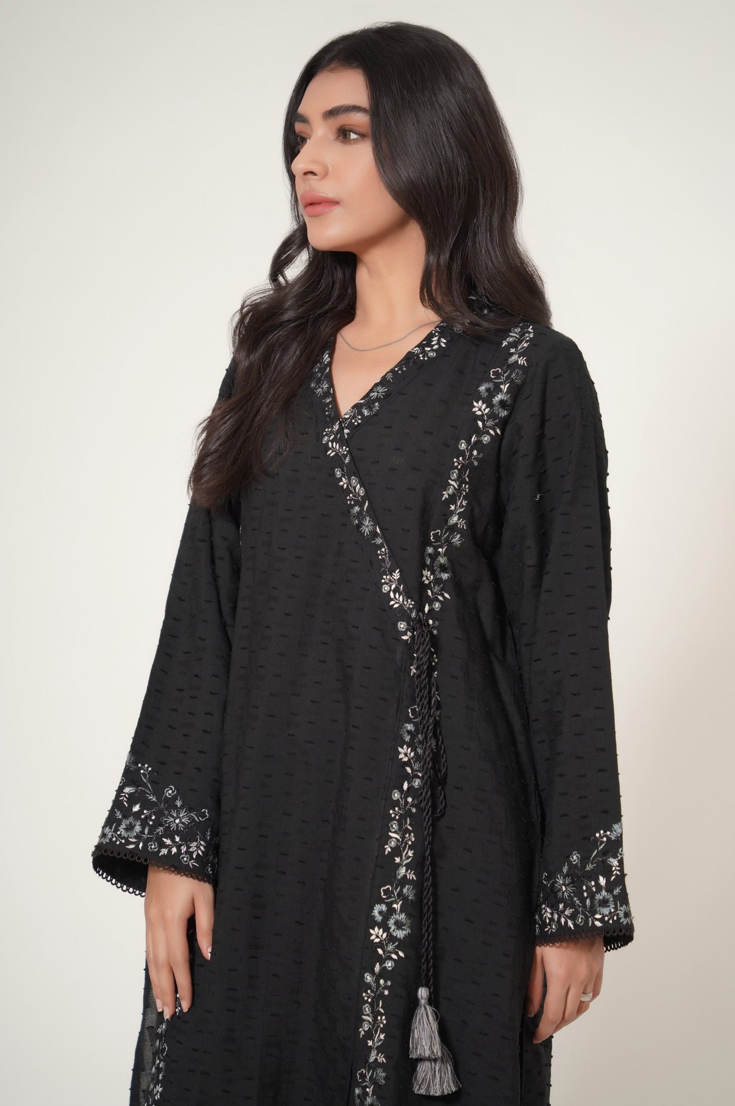 Stitched 1 Piece Brochia Jacquard Shirt