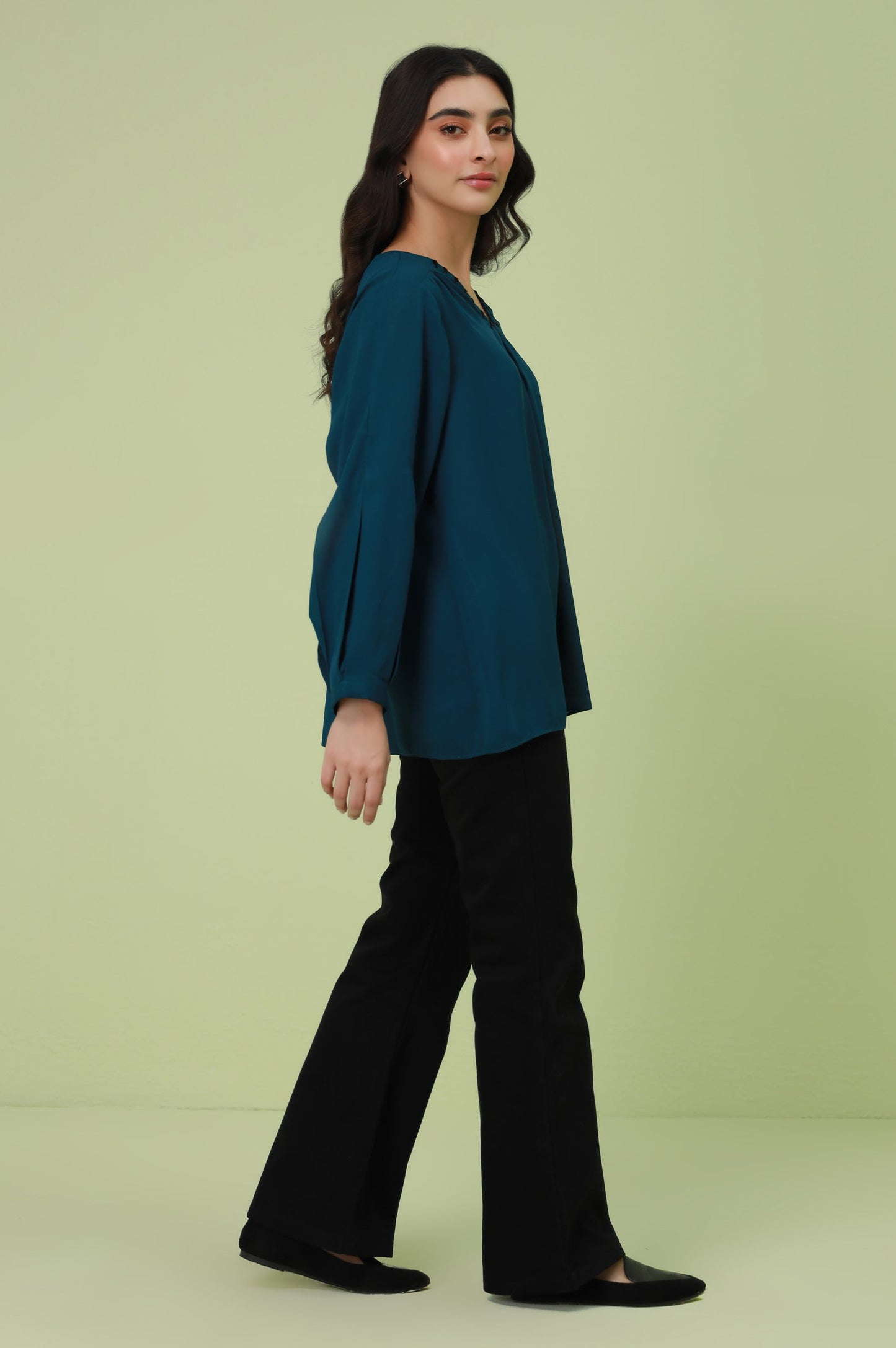 Stitched 1 Piece Stylized Crepe Top