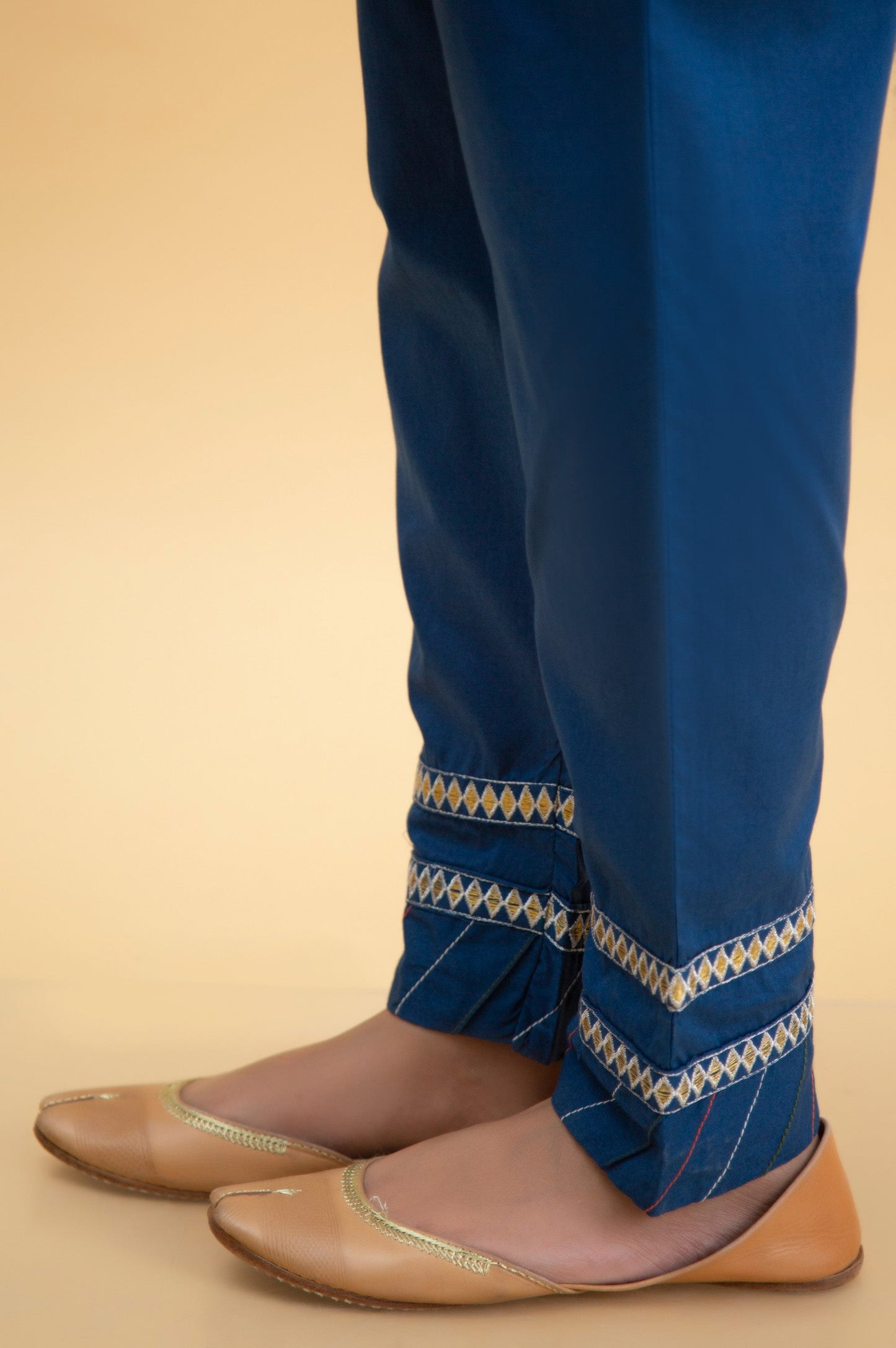 Basic Cambric Cigarette Pants - Midnight Blue