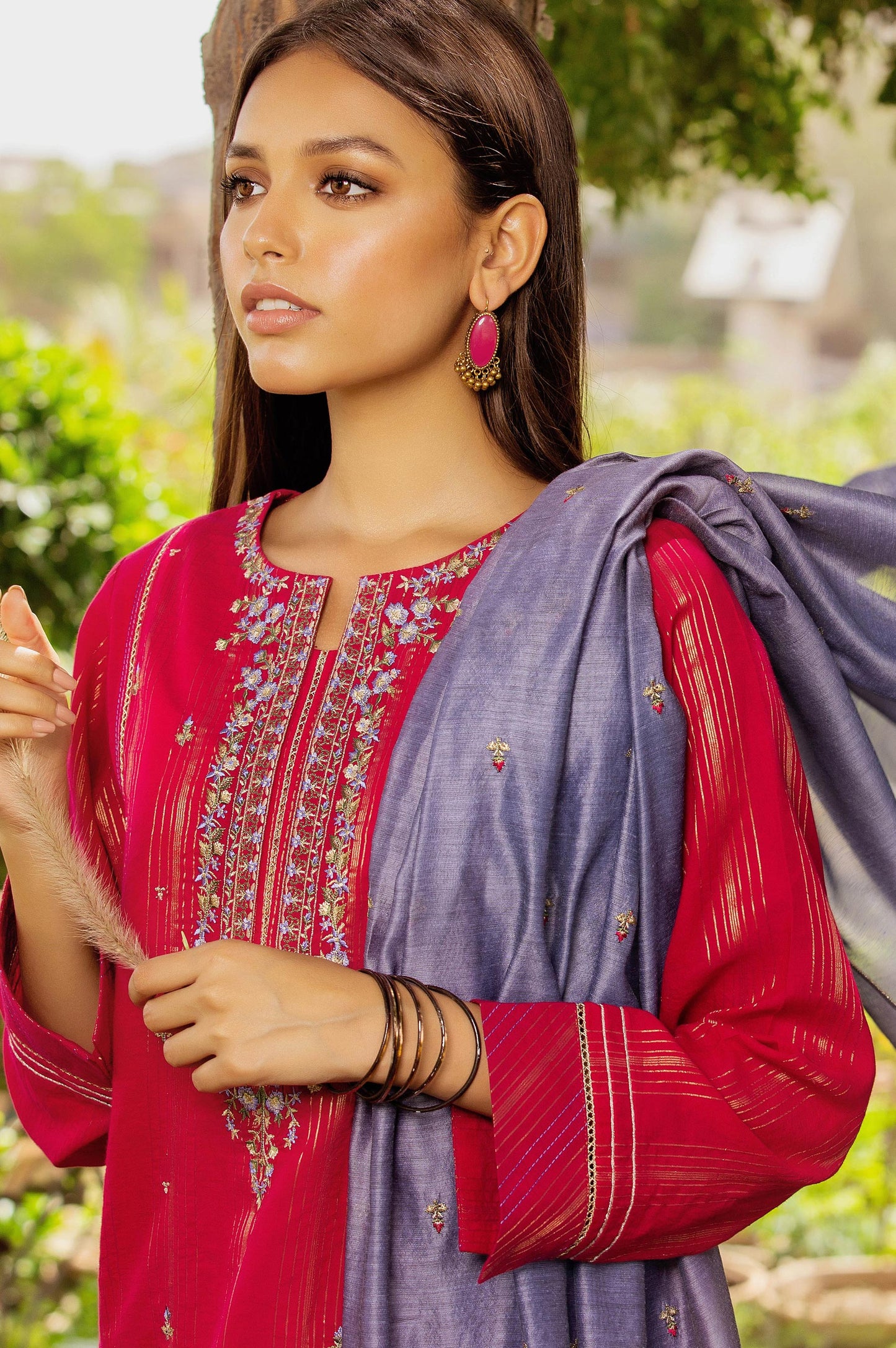 Stitched 2 Piece Zari Mysuri Suit