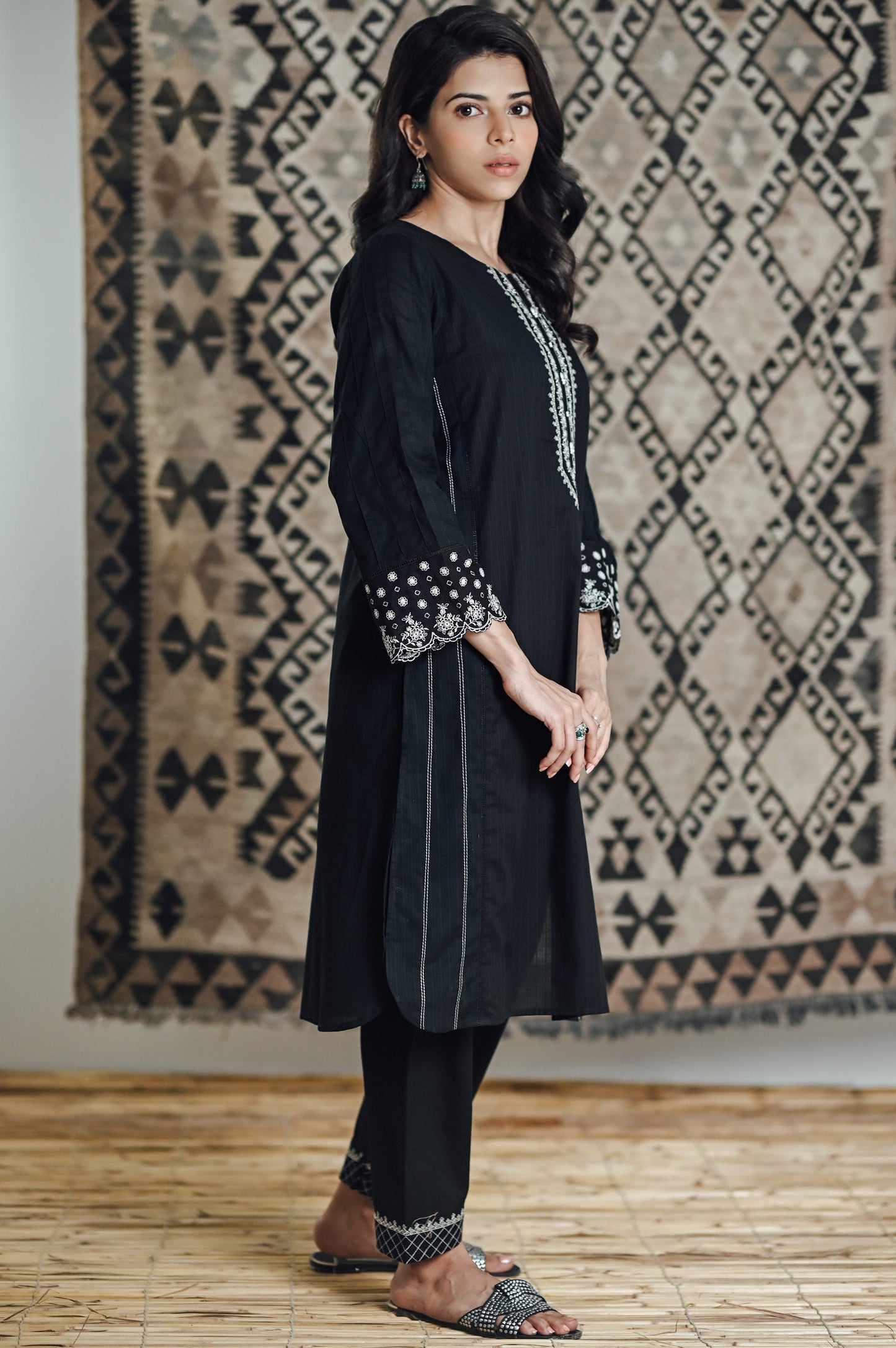 Stitched 2 Piece Embroidered Doria Suit