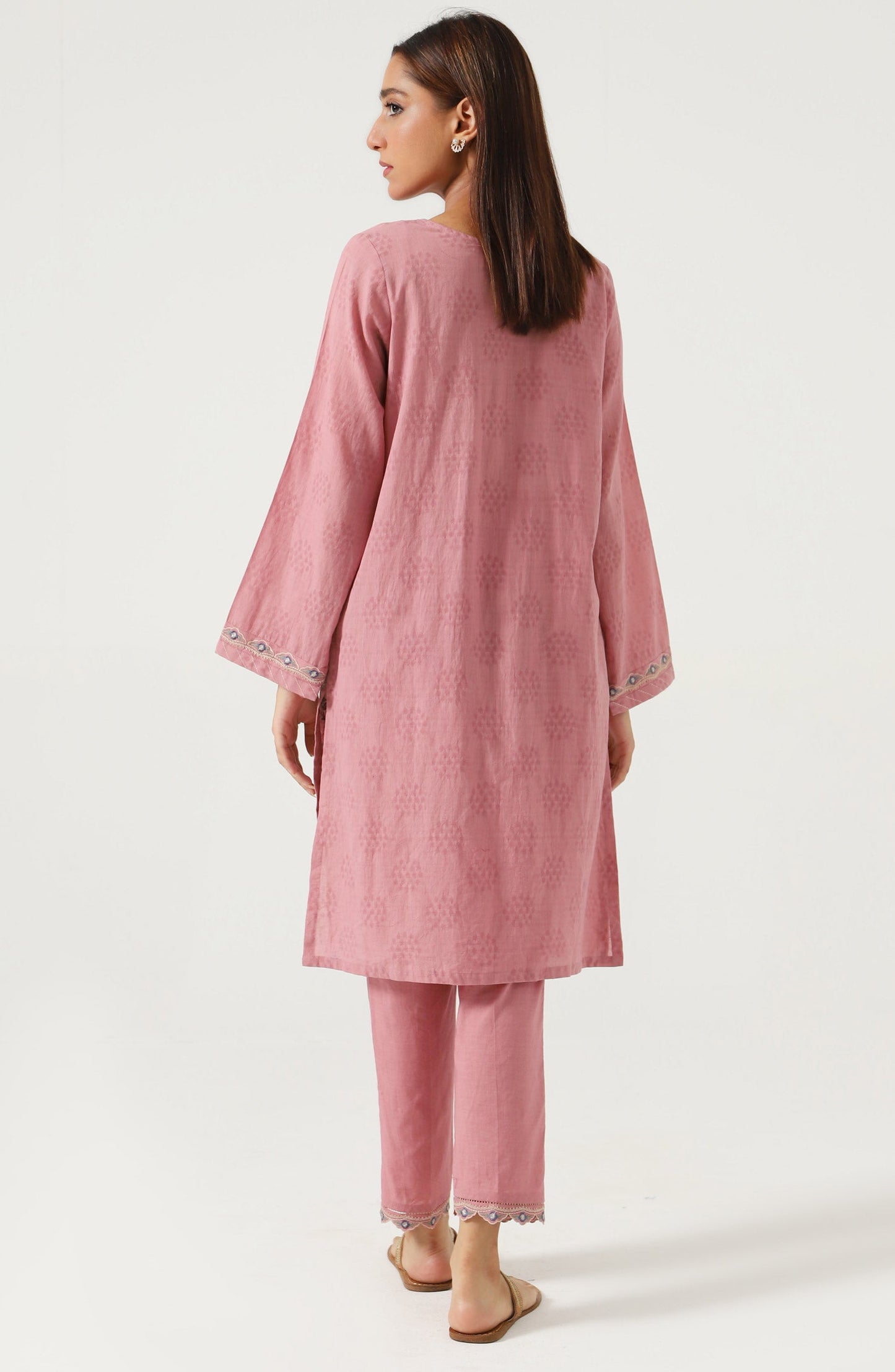 Stitched 2 Piece Embroidered Dobby Suit