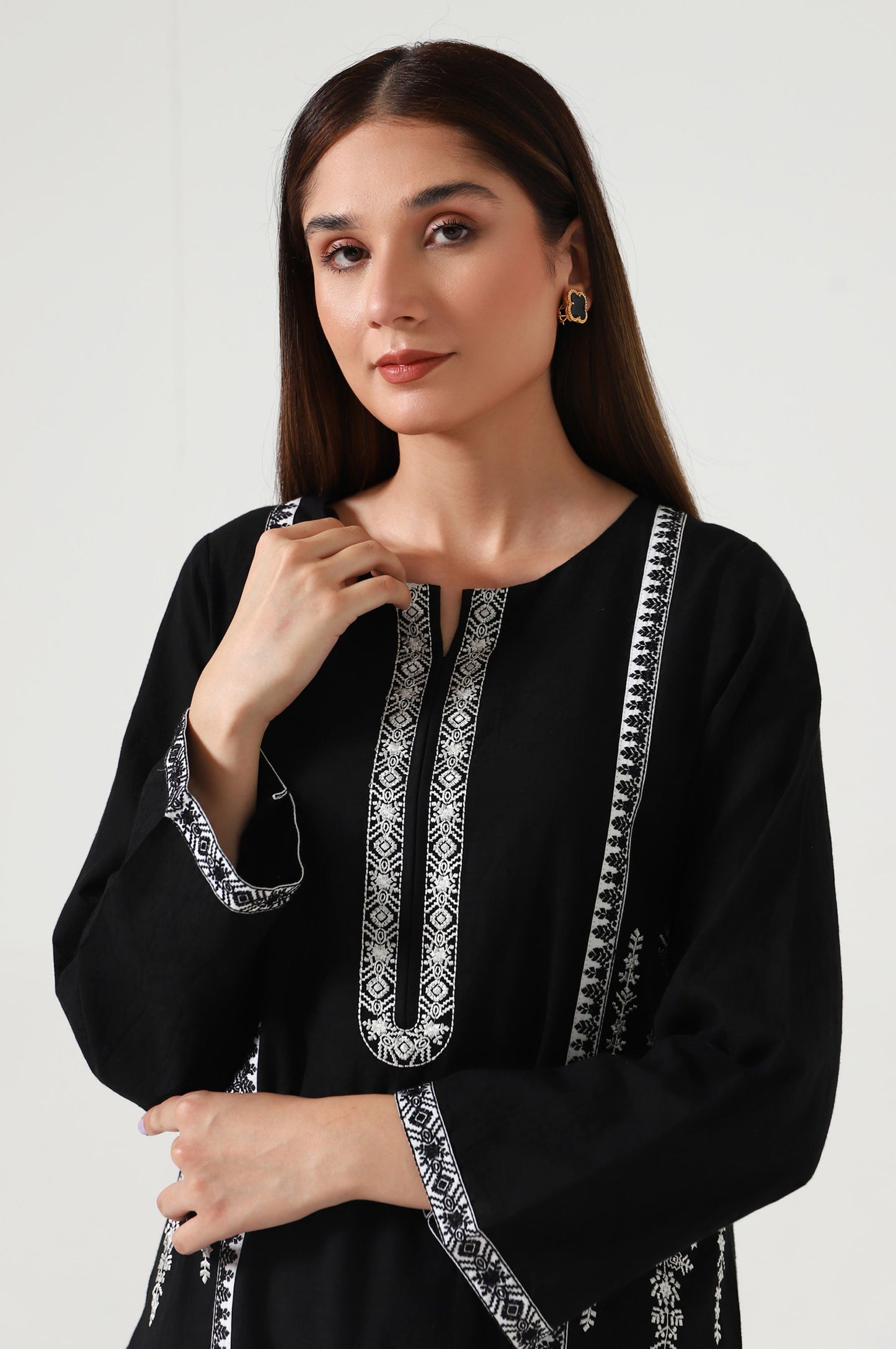 Stitched 2 Piece Embroidered Dobby Suit