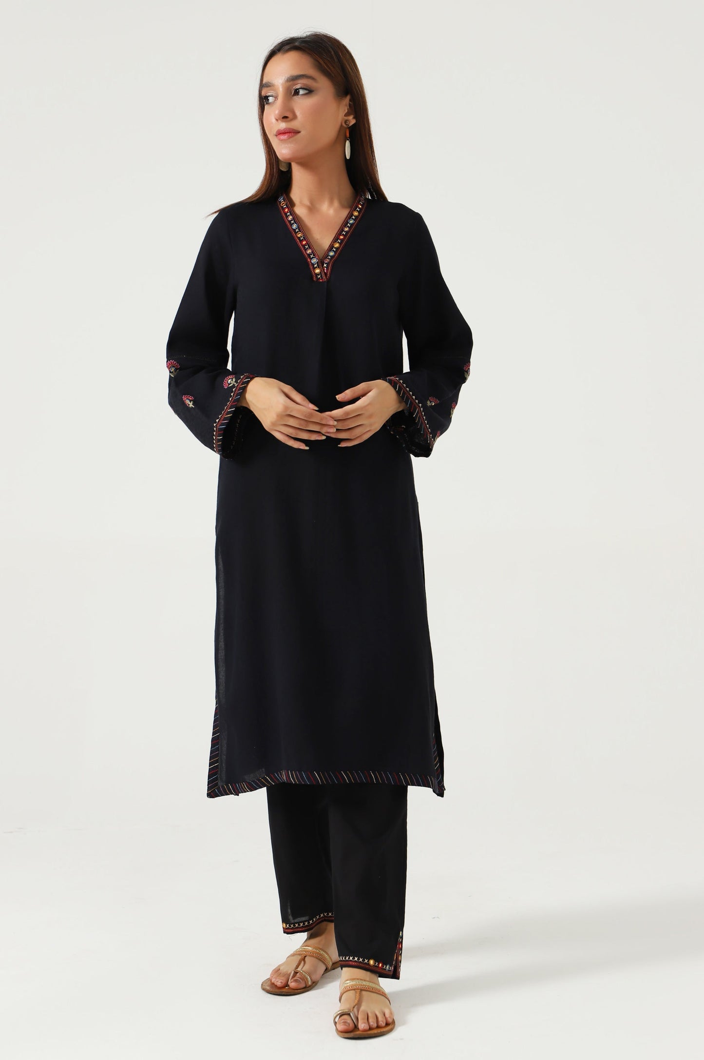 Stitched 2 Piece Satin Jacquard Suit