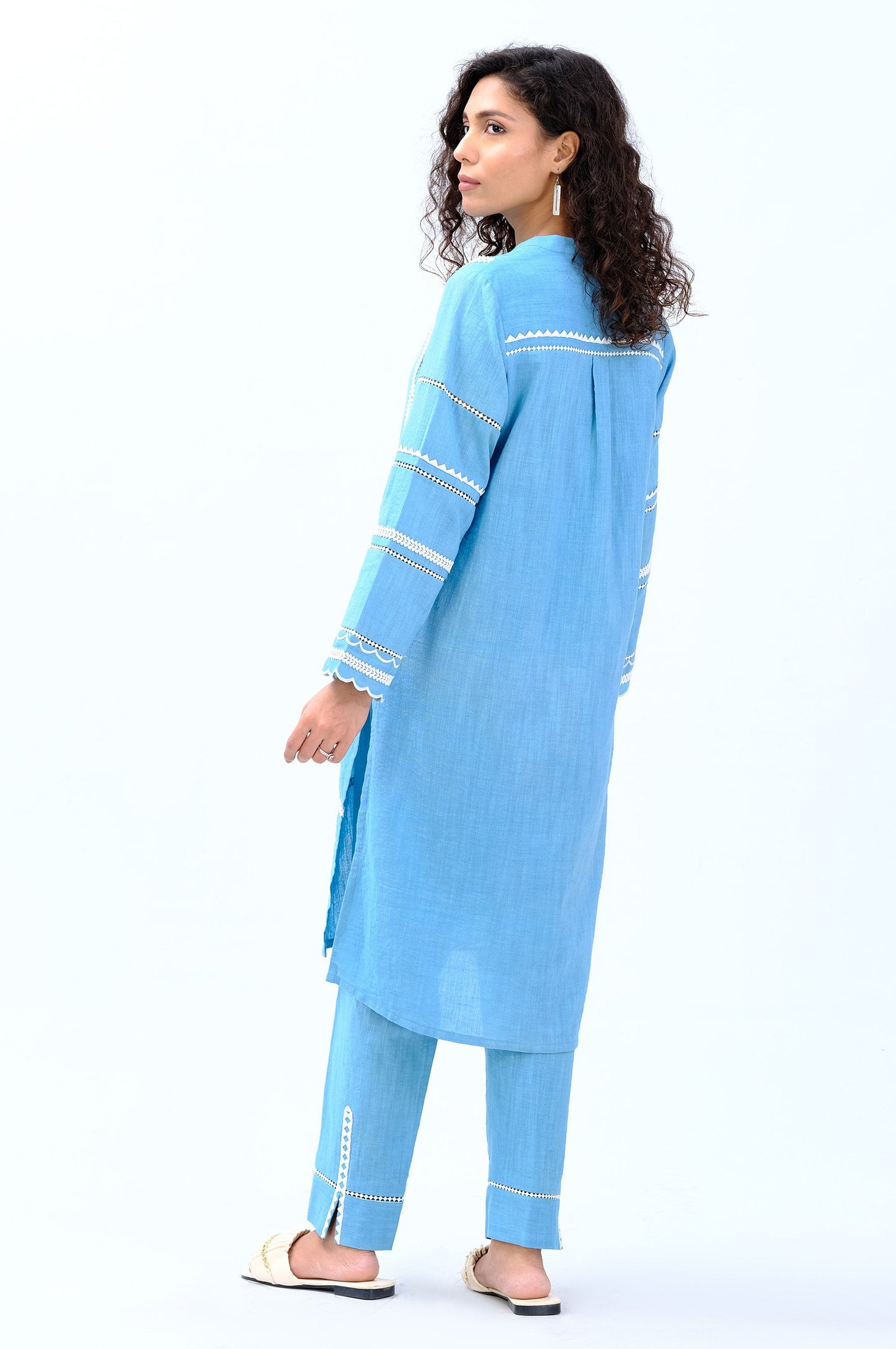 Stitched 2 Piece Embroidered Khaddar Suit