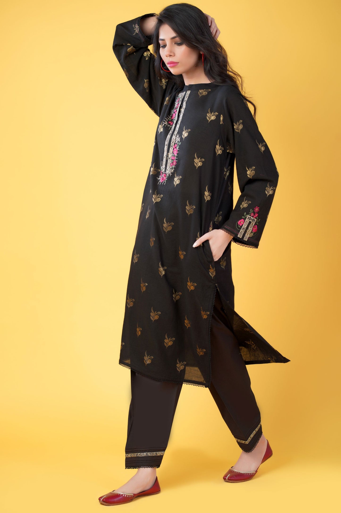 Stitched 2 Piece Khaddar Suit