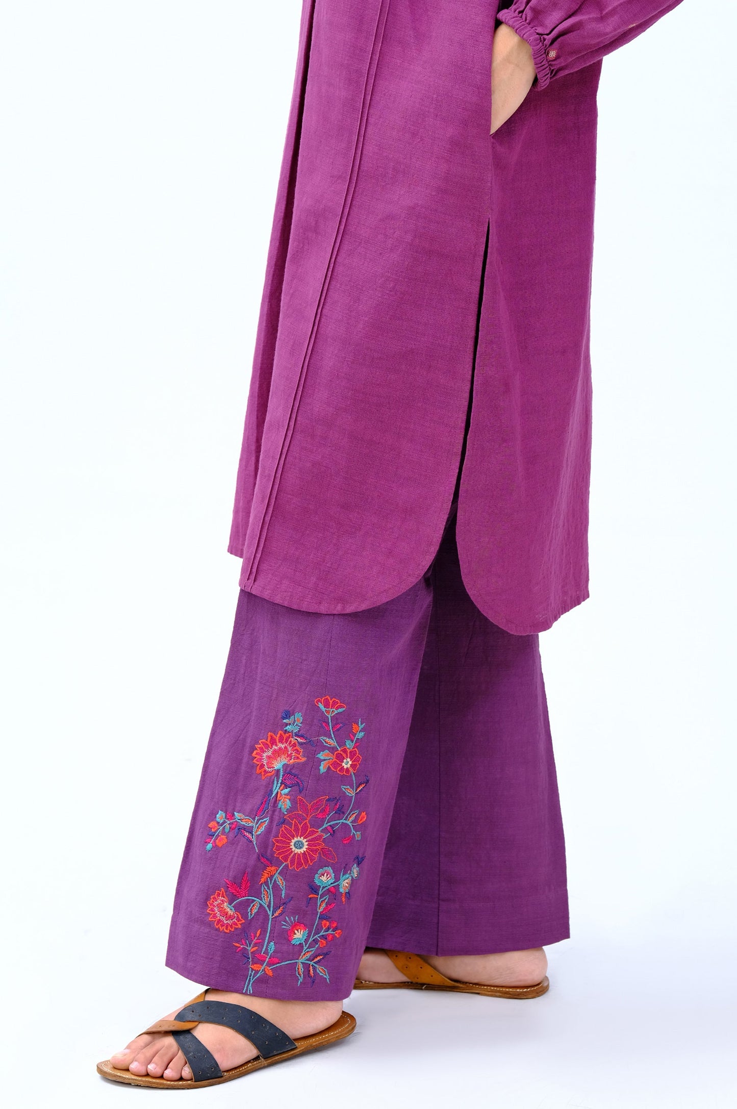 Stitched 2 Piece Embroidered Khaddar Suit