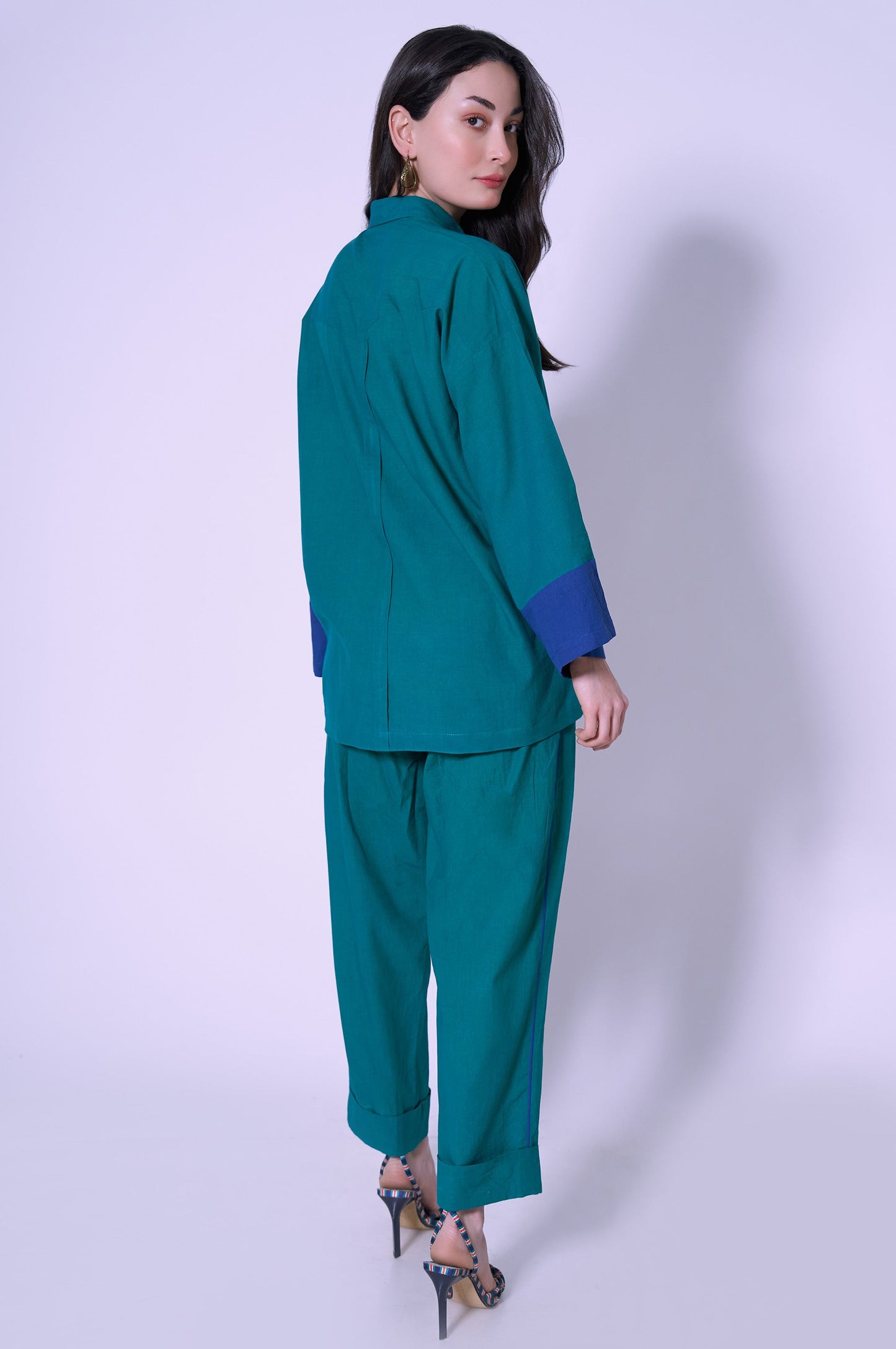 Stitched 2 Piece Cambric Co-ord Set