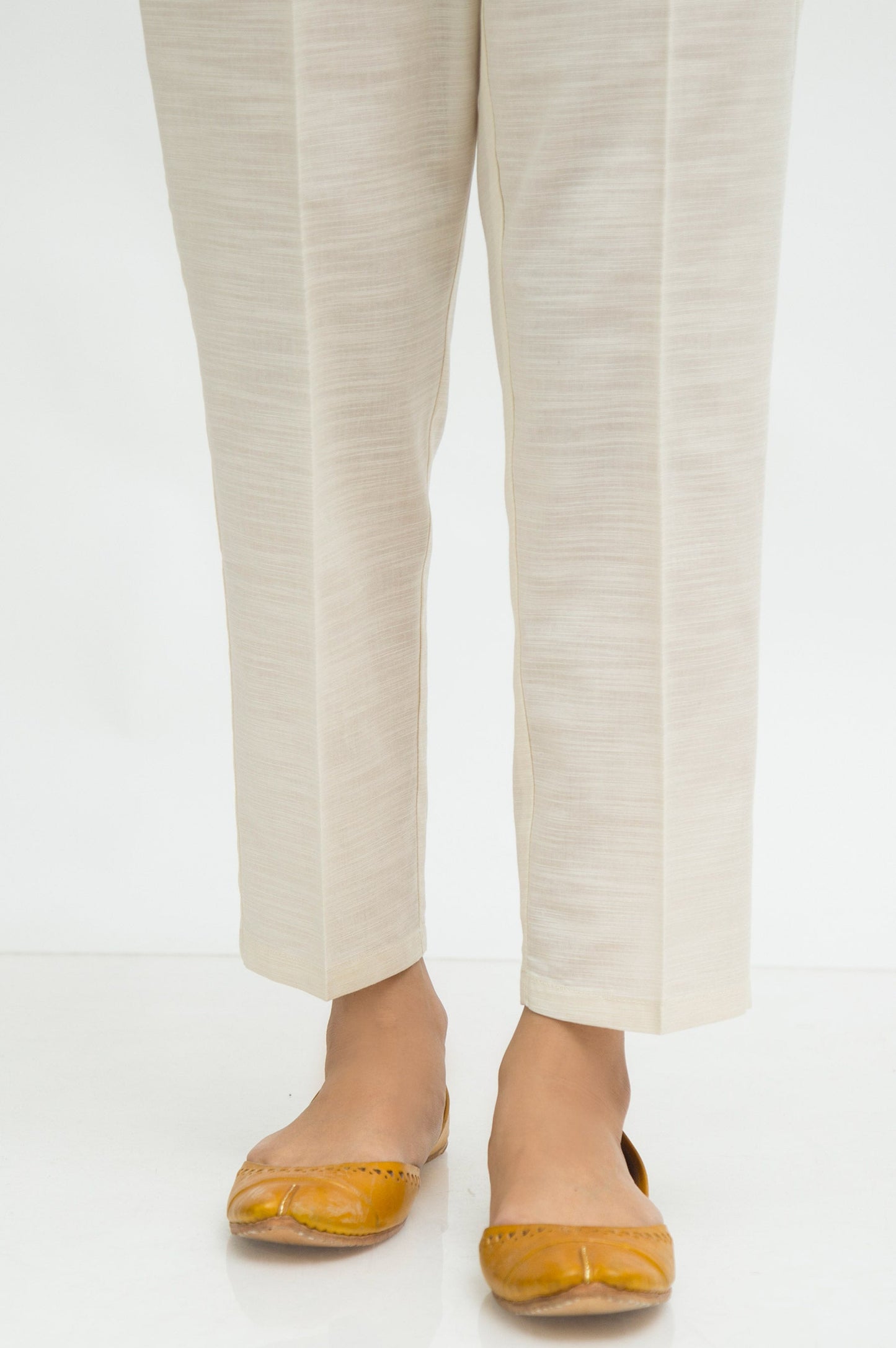 Basic Cambric Cigratte Pants - Off-White