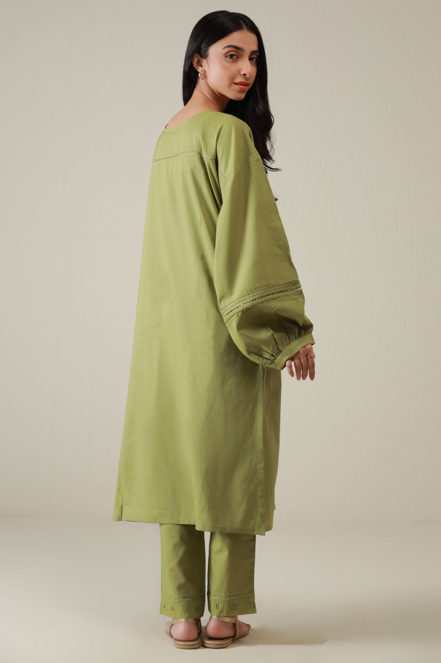 Stitched 2 Piece Stylized Cambric Suit