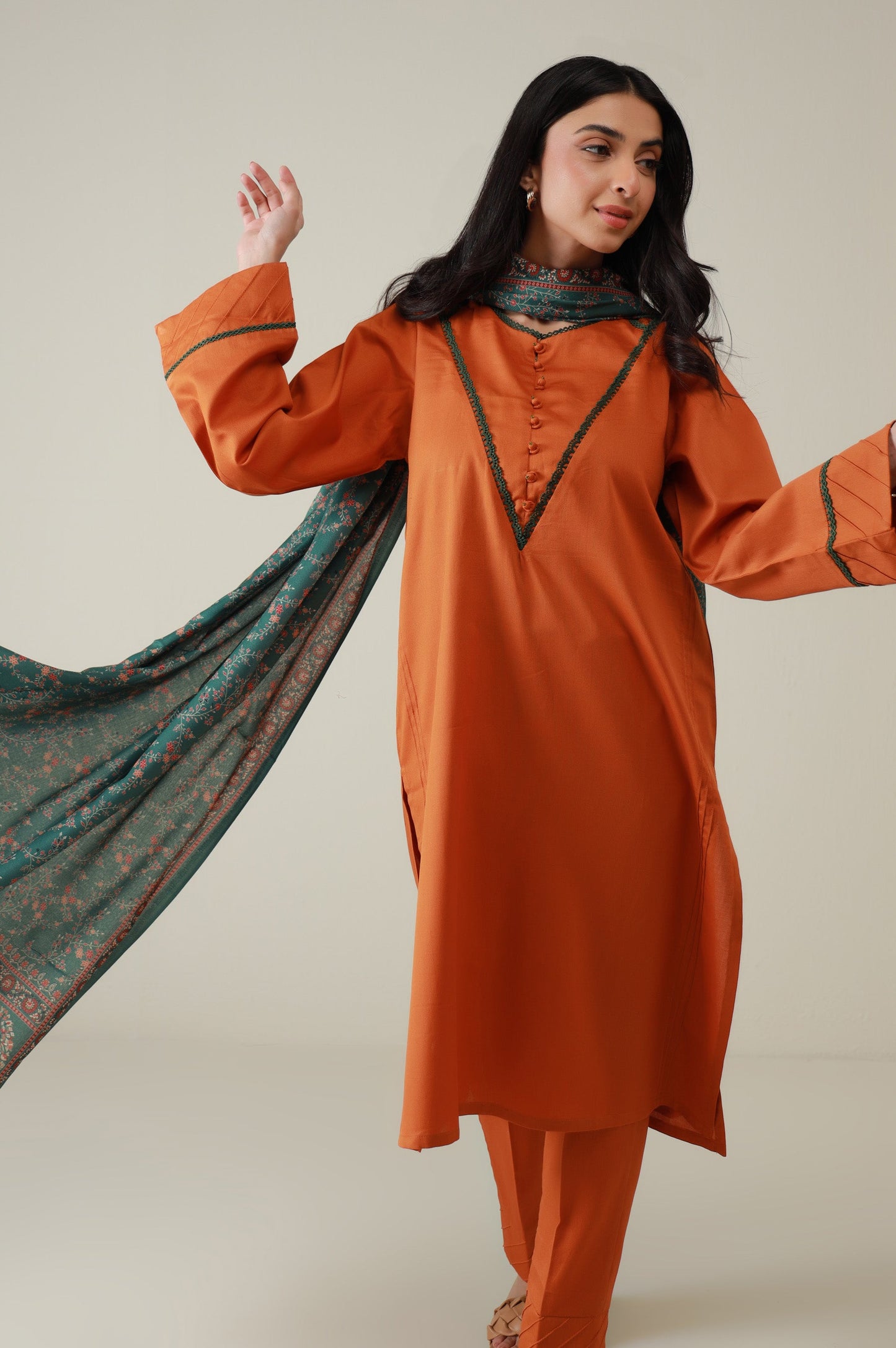 Stitched 3 Piece Stylized Cottle Suit