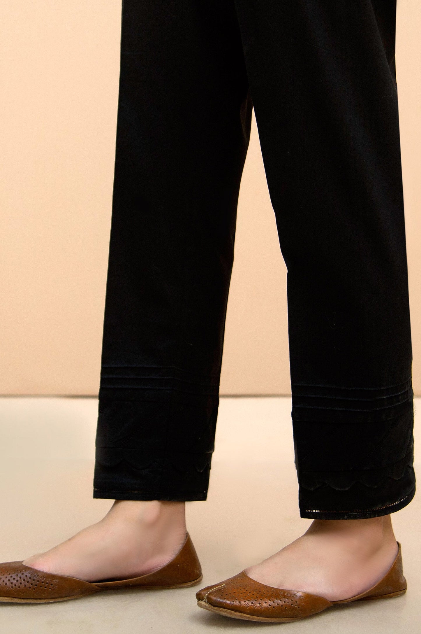 Embellished Cigarette Pants - Black
