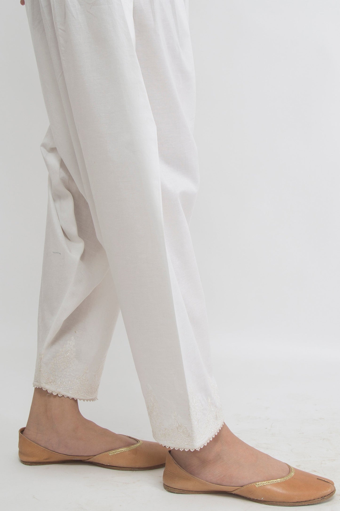 Embroidered Shalwar - White