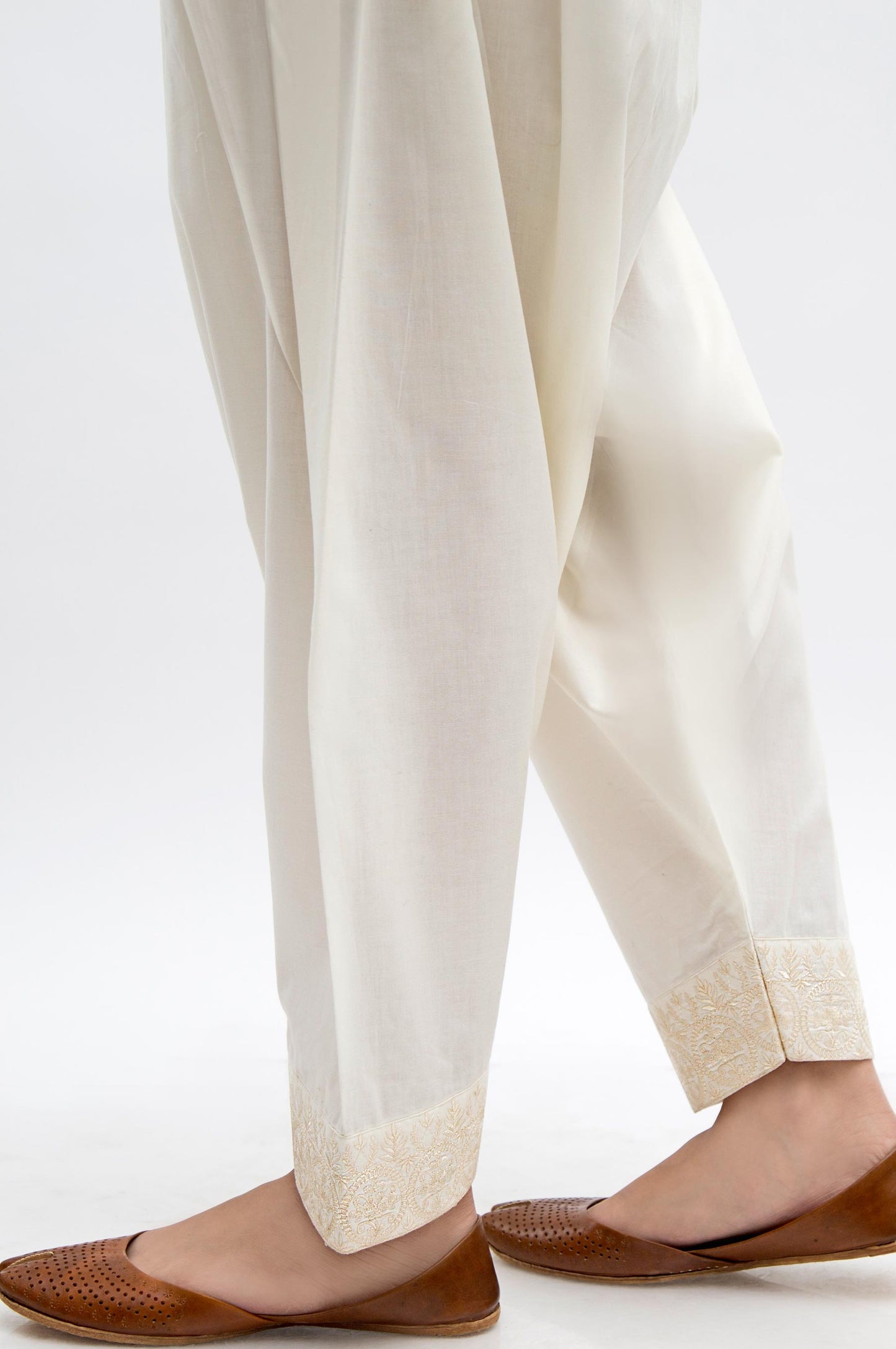 Embroidered Shalwar - Off-White