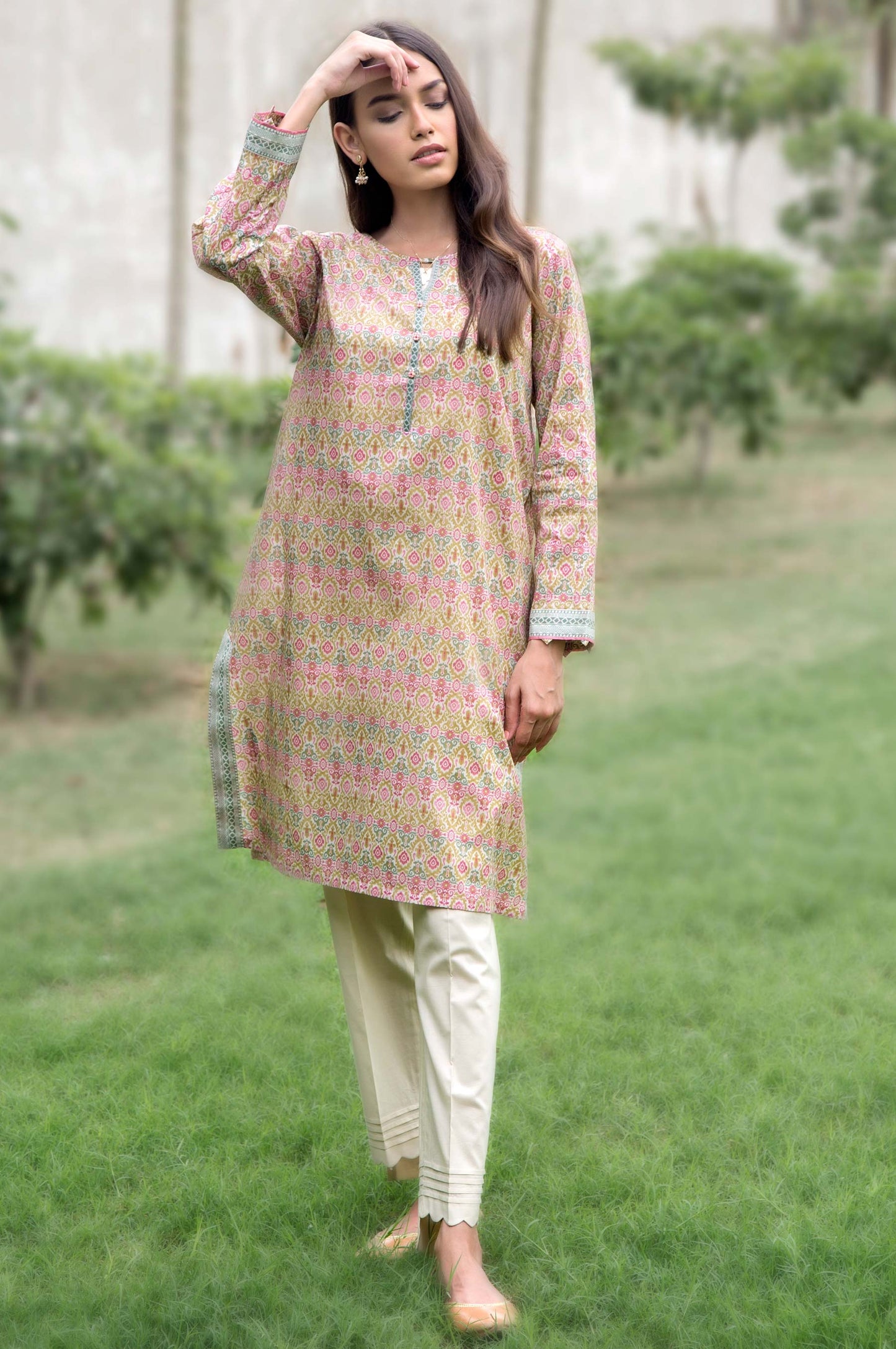 Unstitched 1 Piece Printed Lawn Shirt