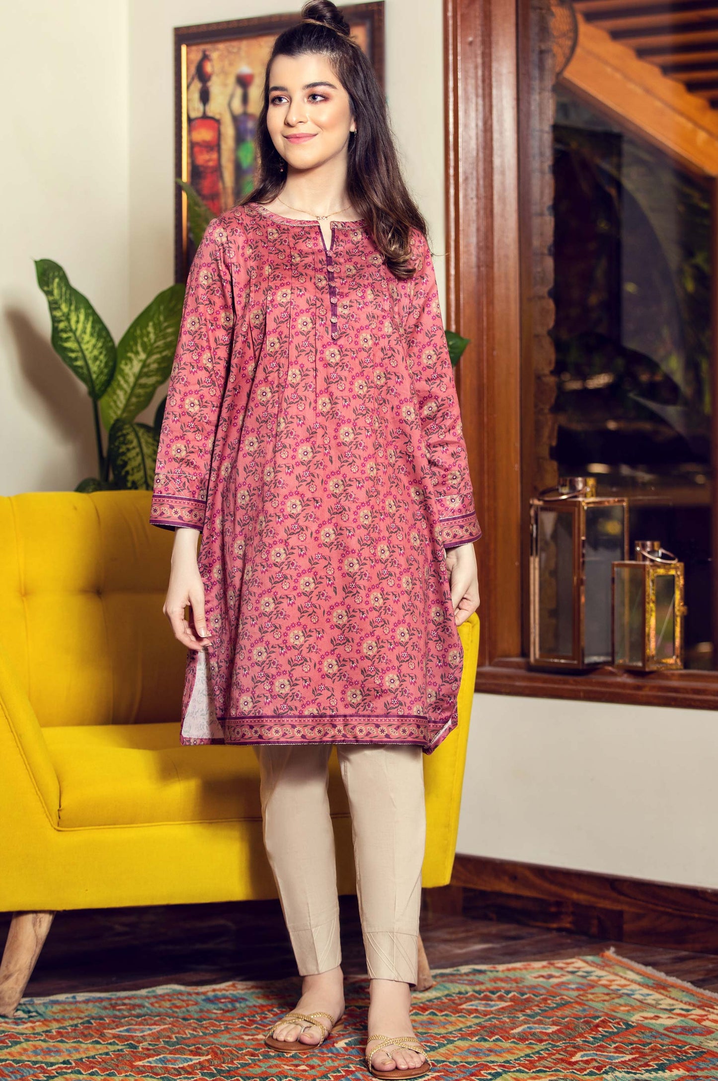 Unstitched 1 Piece Digital Printed Cottel Shirt