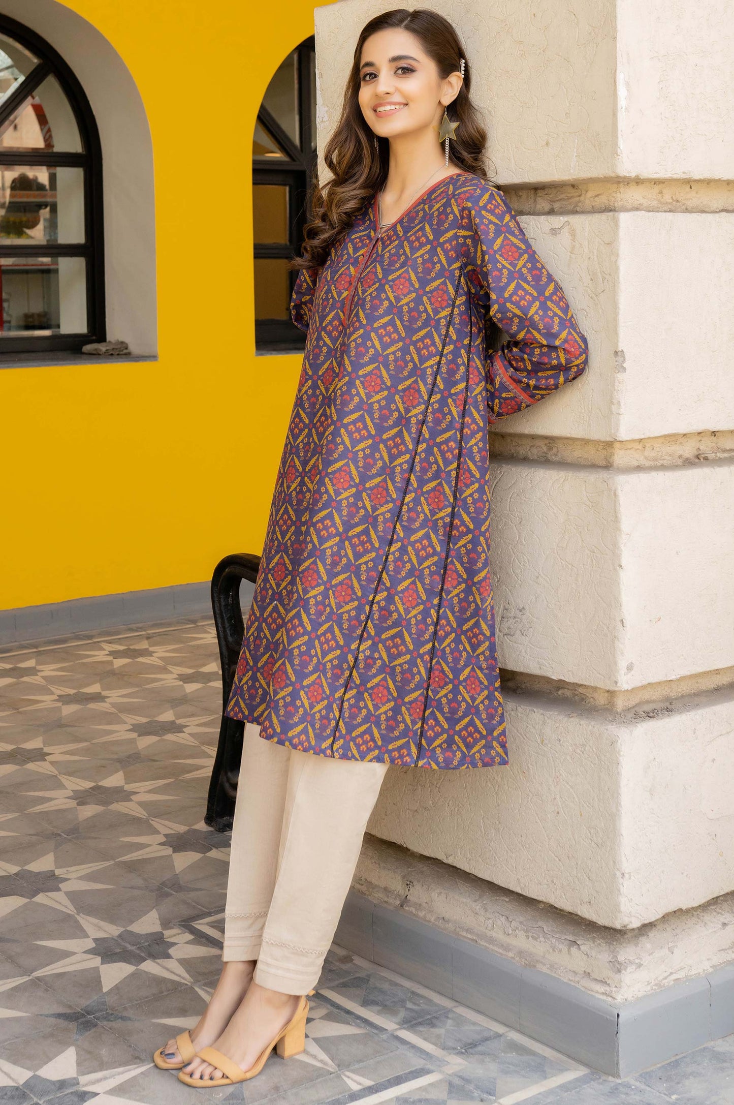 Unstitched 1 Piece Digital Printed Lawn Shirt