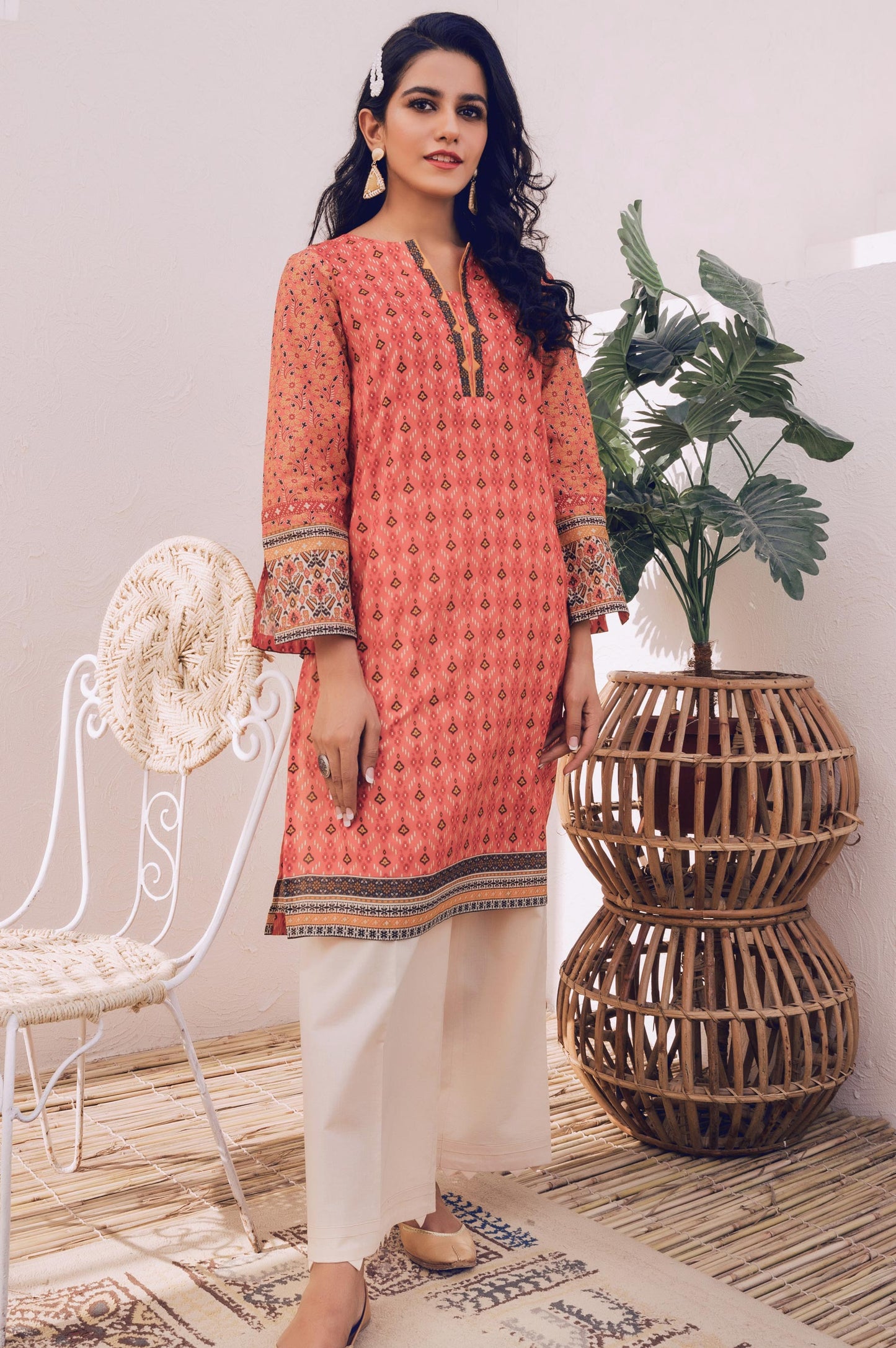 Unstitched 1 Piece Digital Printed Doria Lawn Shirt