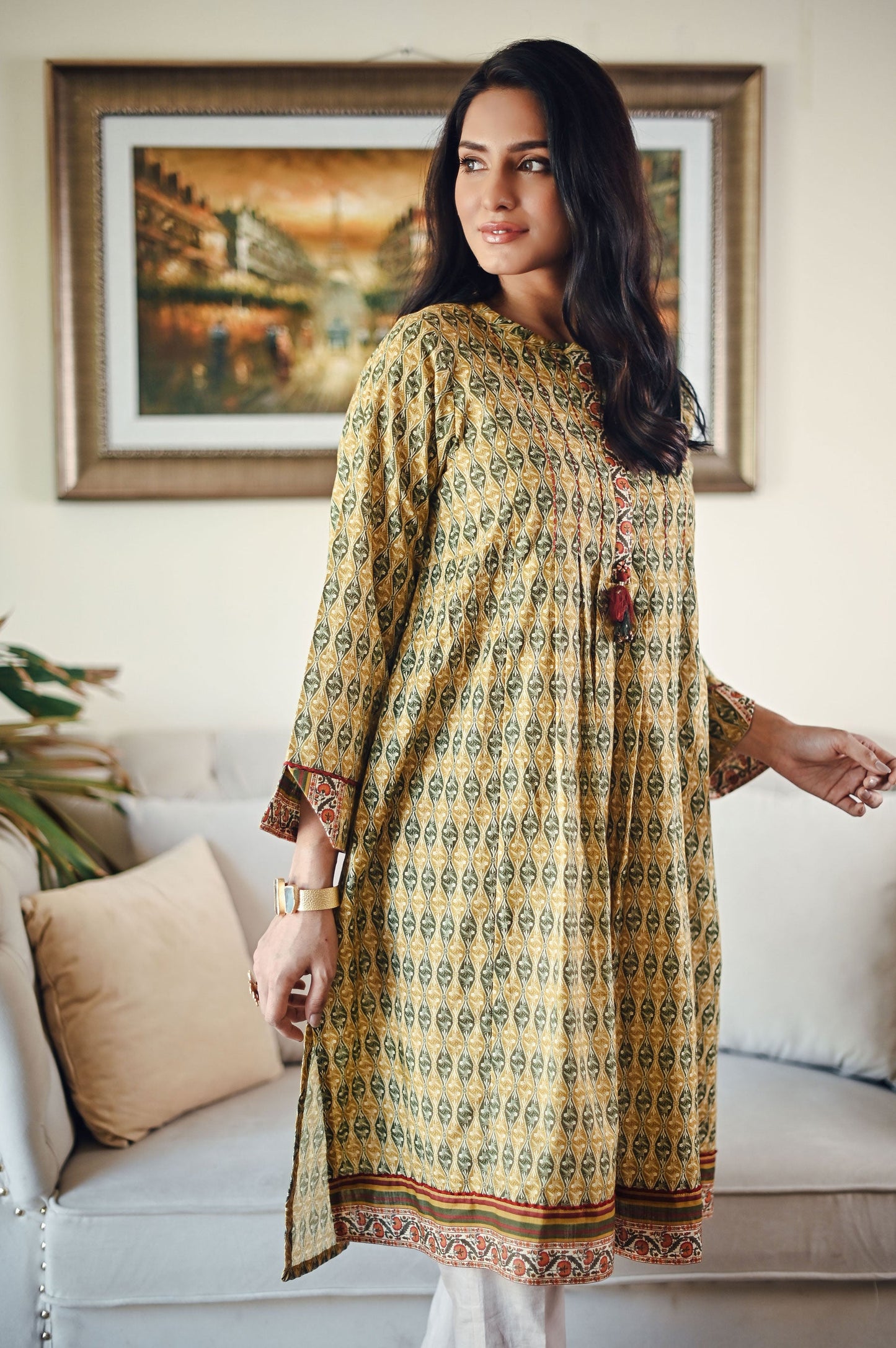 Unstitched 1 Piece Digital Printed Khaddar Shirt