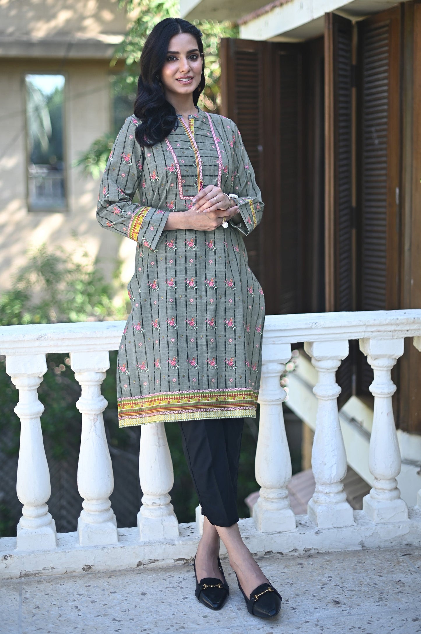 Unstitched 1 Piece Digital Printed Khaddar Shirt