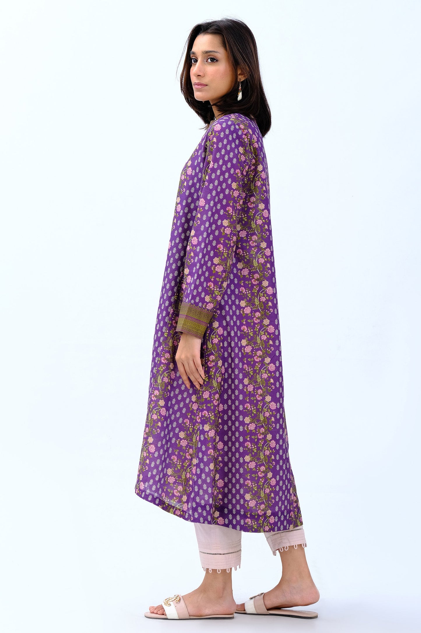 Unstitched 1 Piece Printed Khaddar Shirt